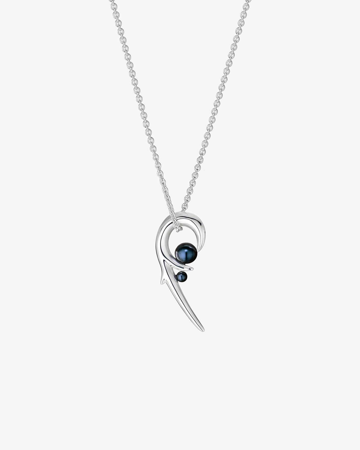Hooked Black Pearl Pendant