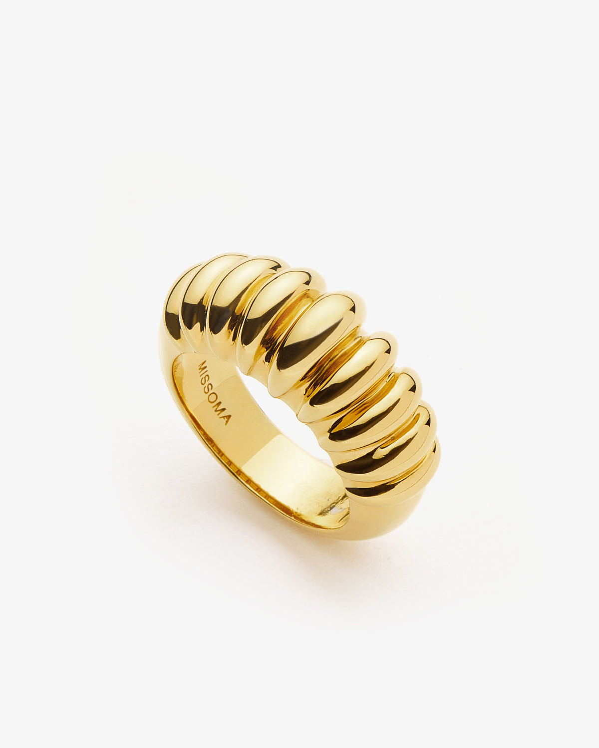 Missoma Claw Ridge Ring in gold-plated brass