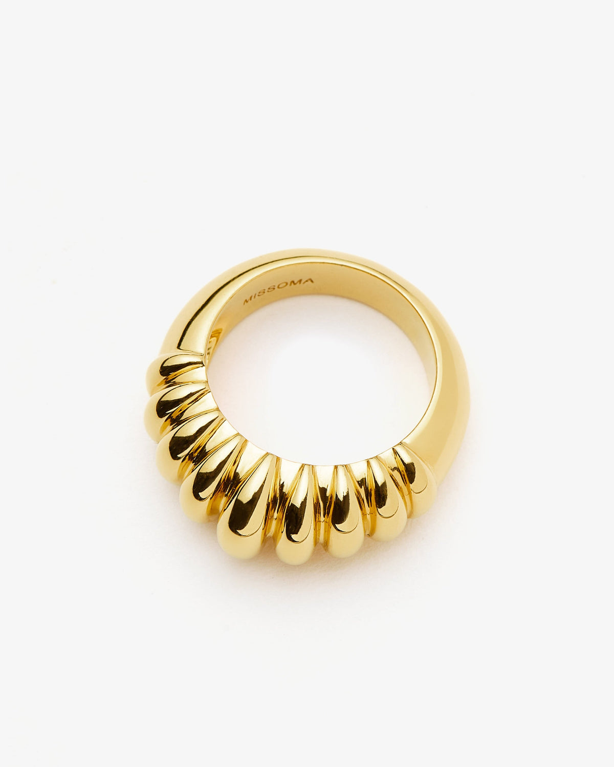 Missoma Claw Ridge Ring in gold-plated brass, view 2