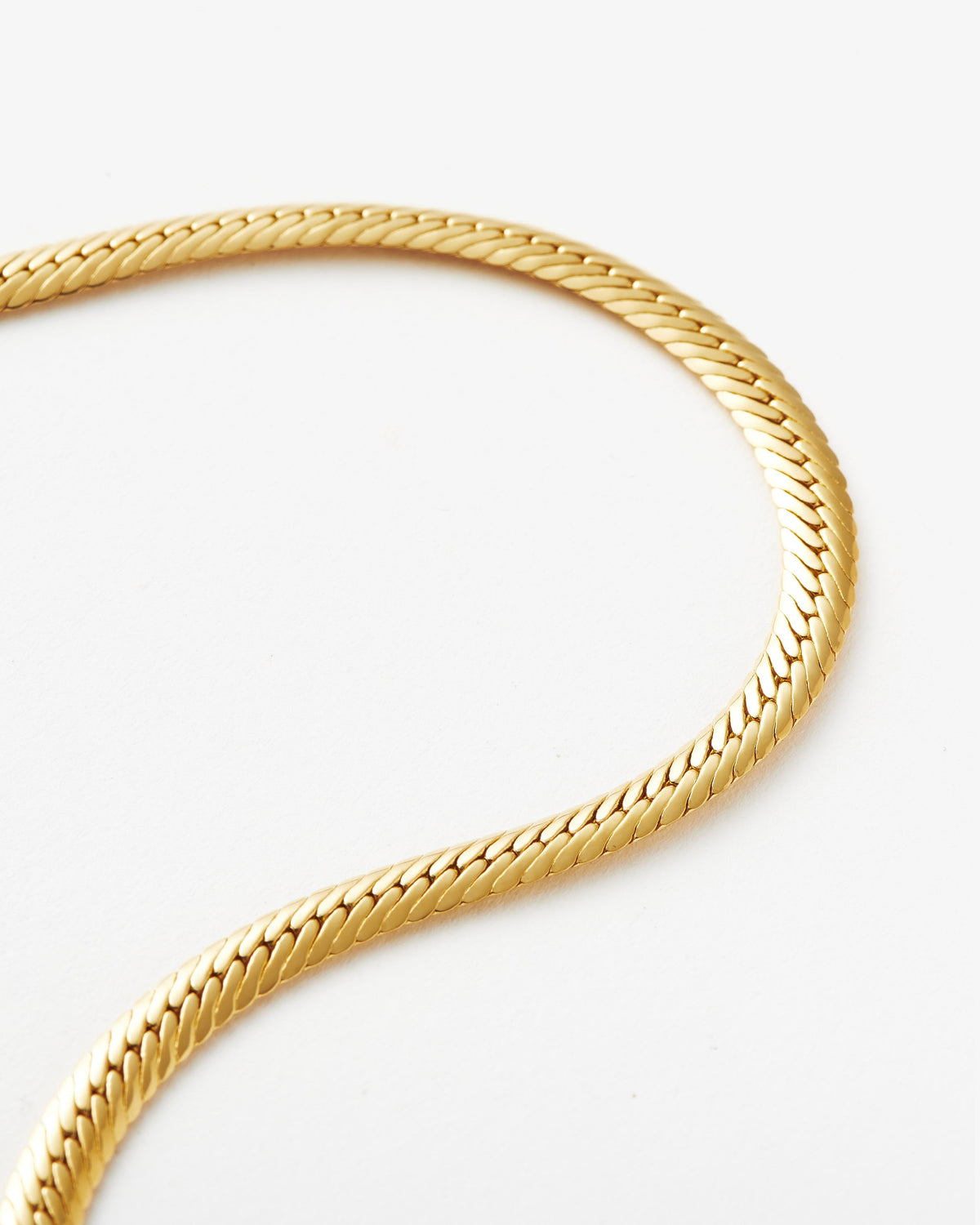 Missoma Camail Chain Necklace in gold-plated brass, view 2