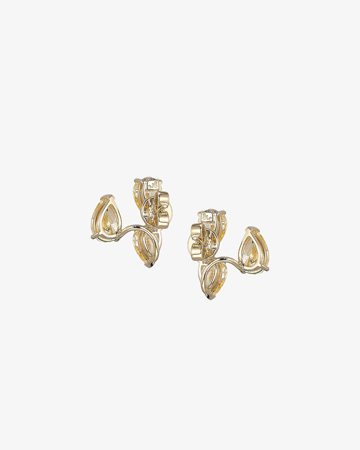 Anabela Chan Canary Floating Diamonds Nova Ear Huggies