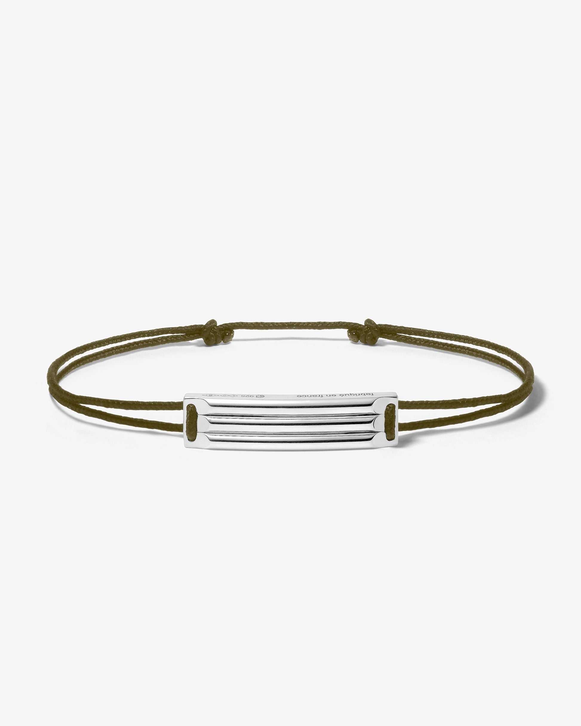 Le gramme 5g godron khaki cord bracelet