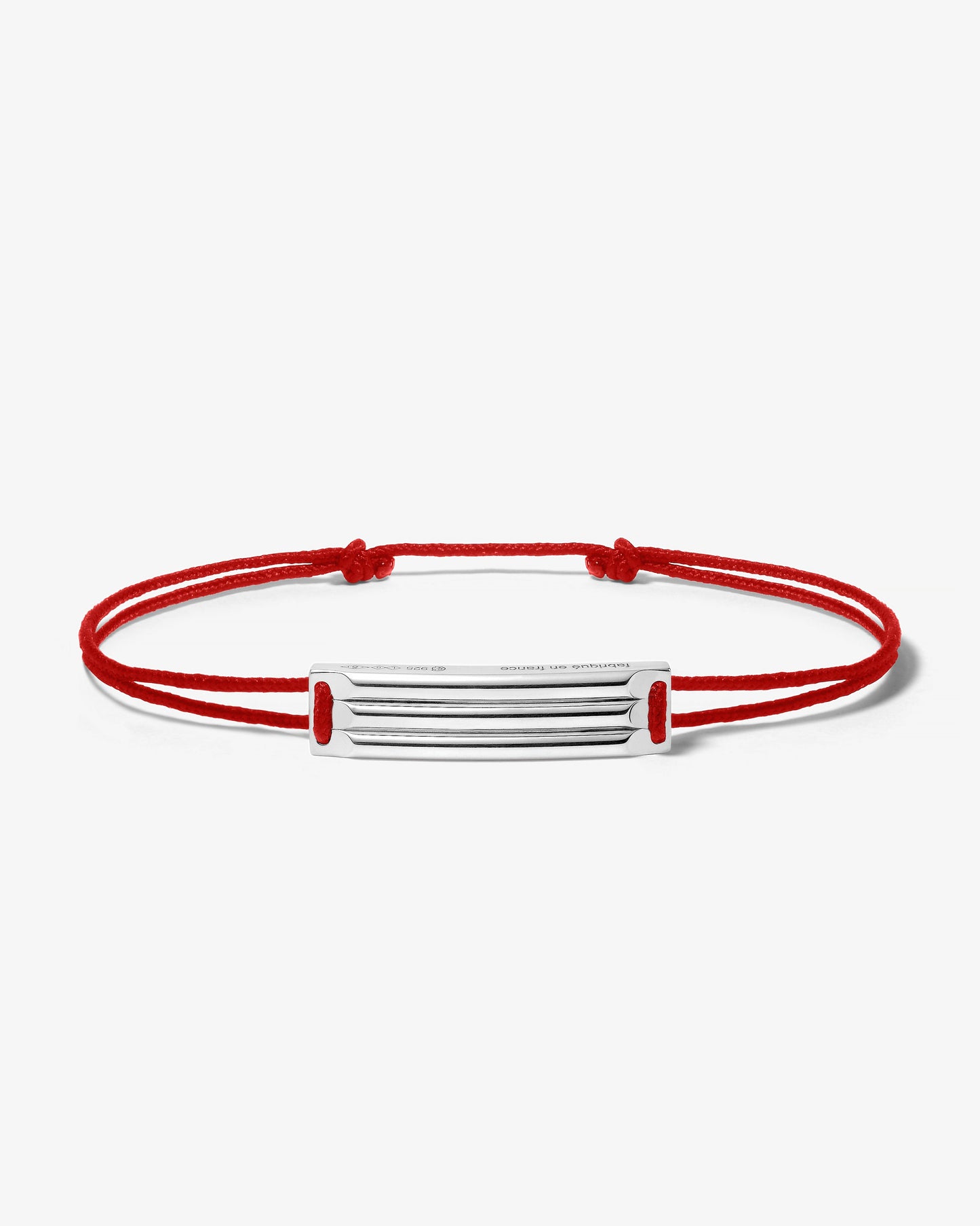 Le gramme 5g godron red cord bracelet