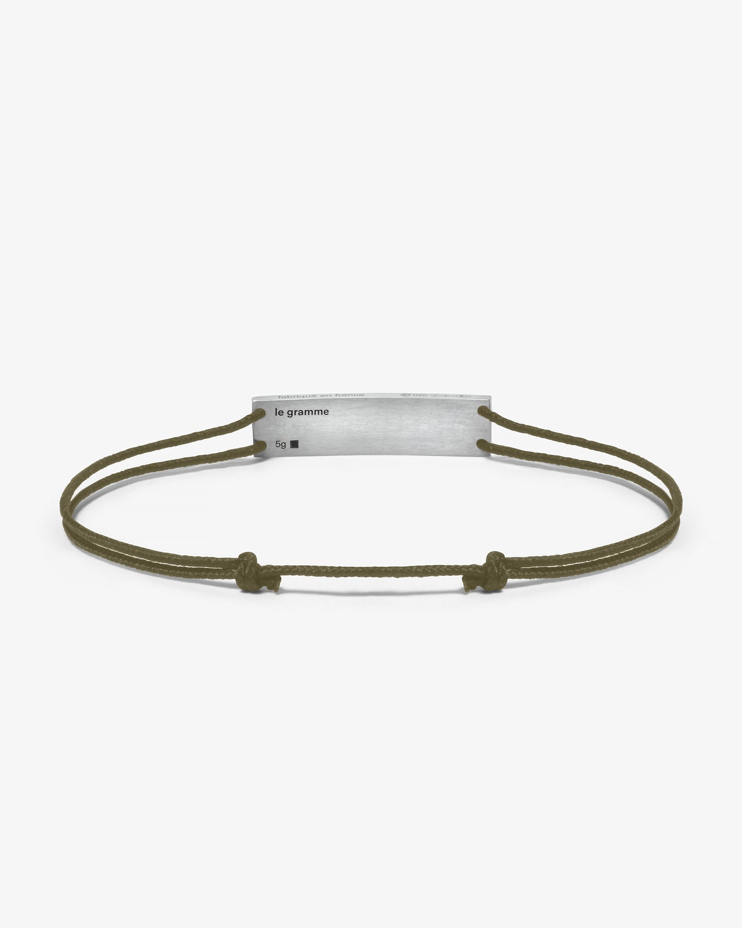 Le gramme 5g godron khaki cord bracelet