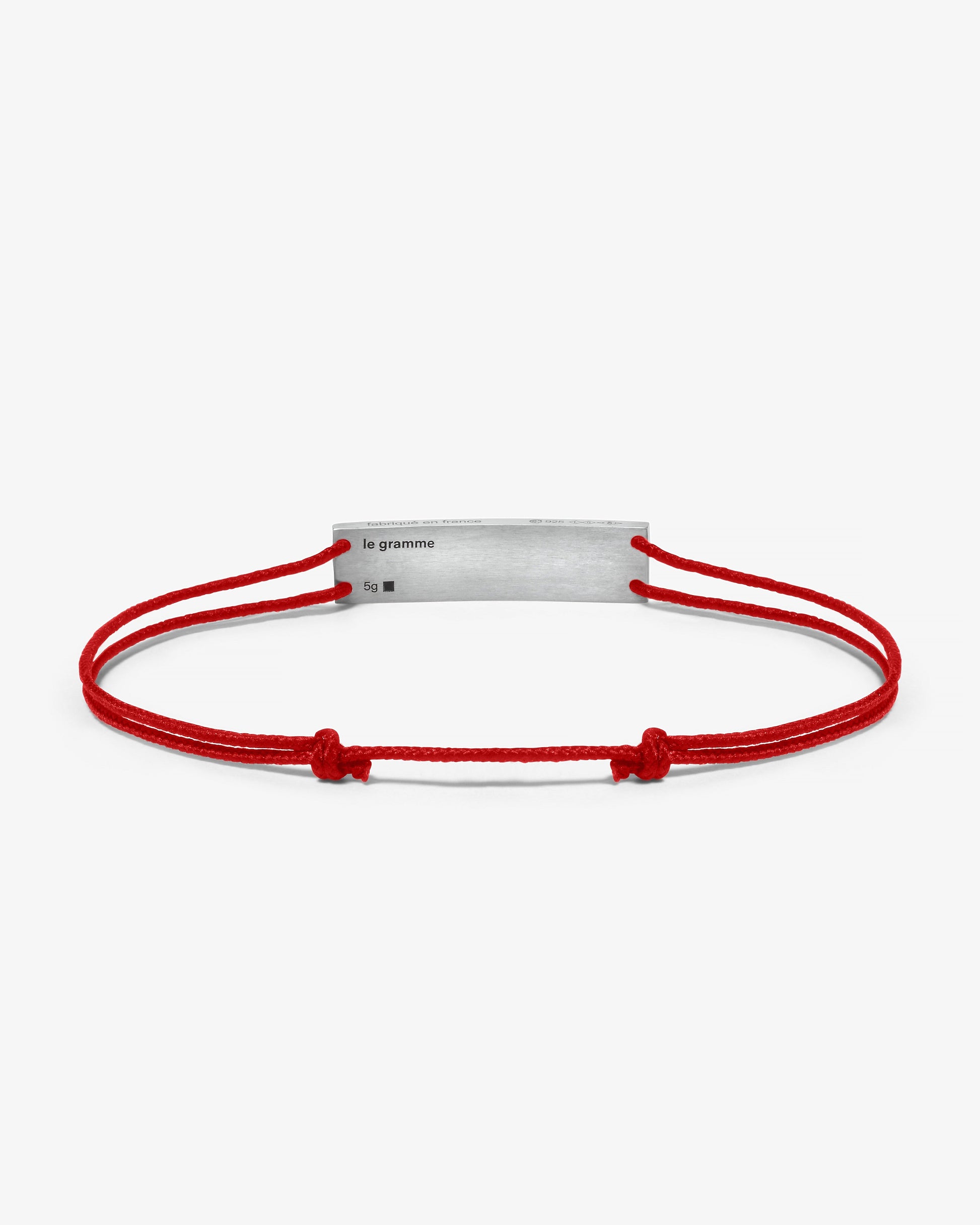 Le gramme 5g godron red cord bracelet