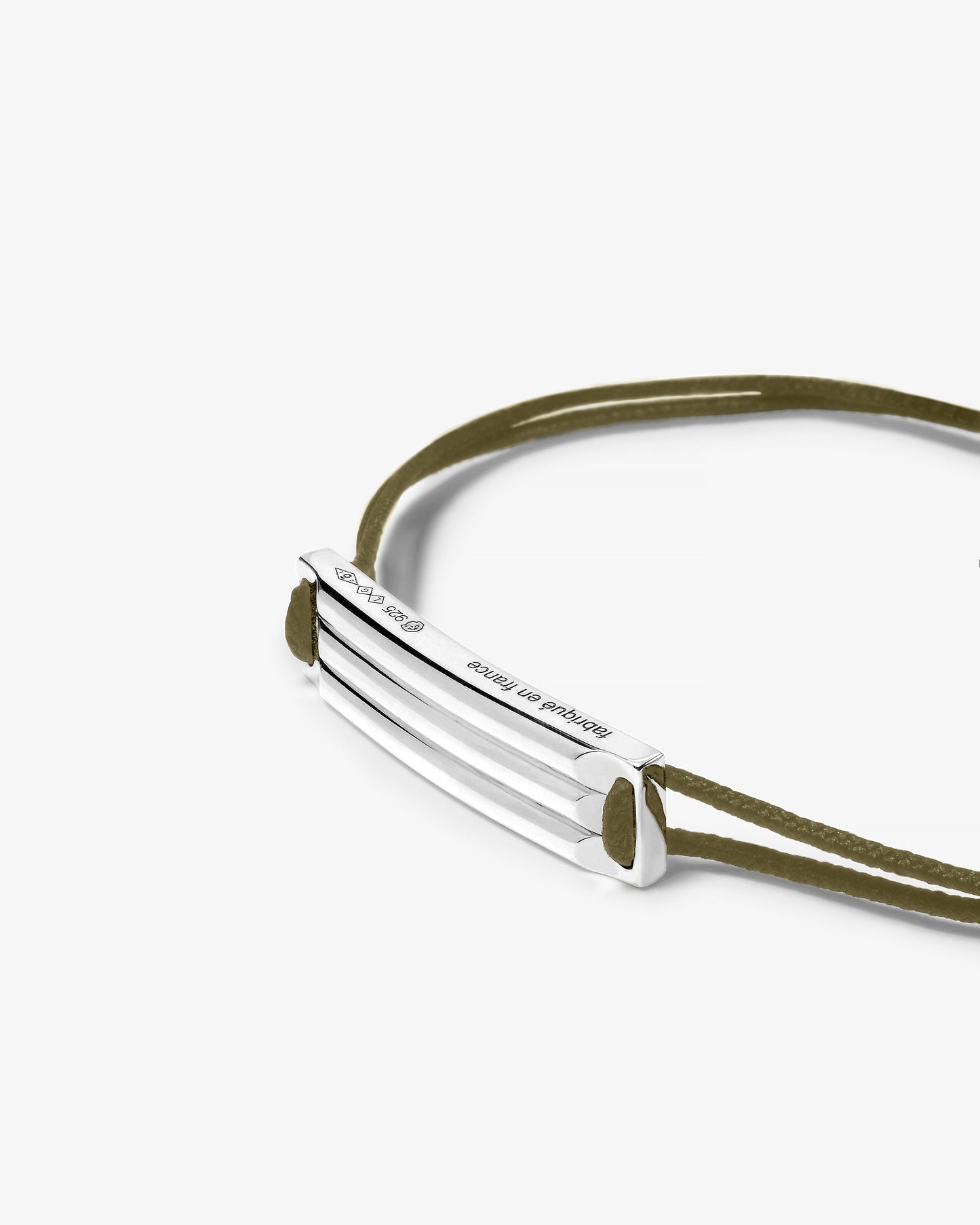 Le gramme 5g godron khaki cord bracelet