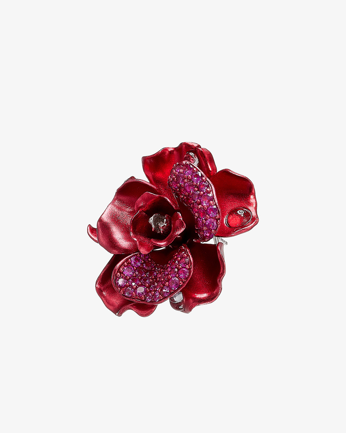 Anabela Chan Crimson Camelia Earrings