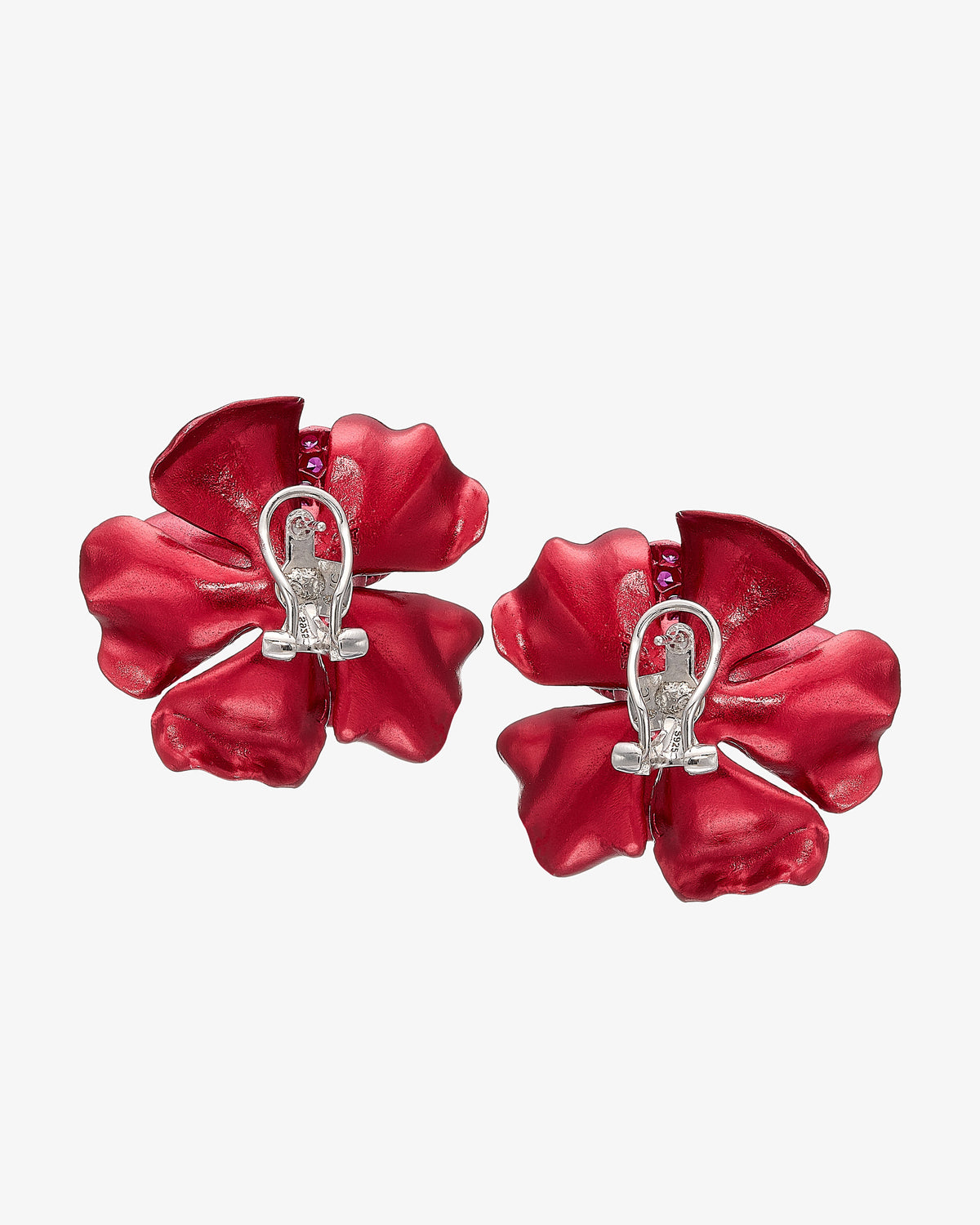 Anabela Chan Crimson Camelia Earrings
