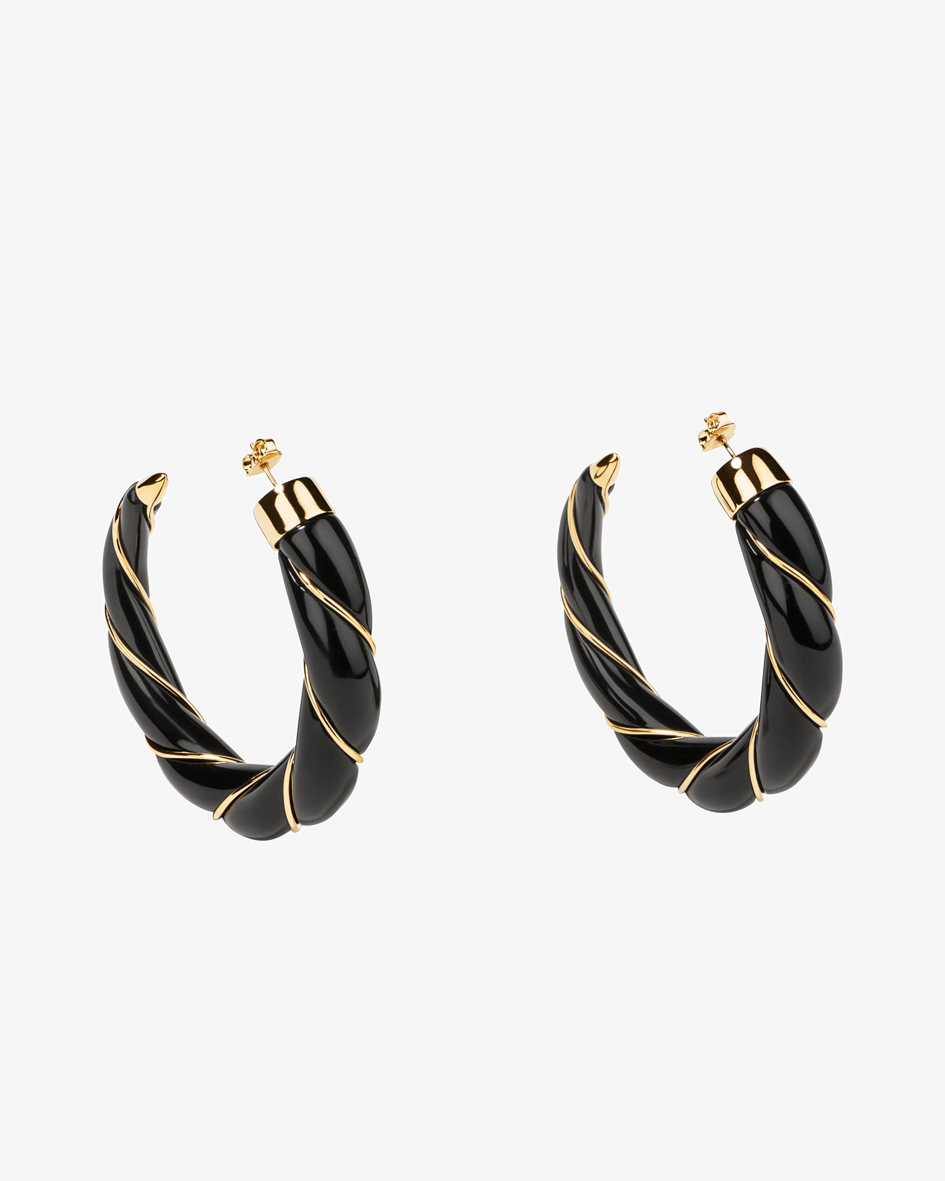 Aurelie Bidermann Black Diana Earrings