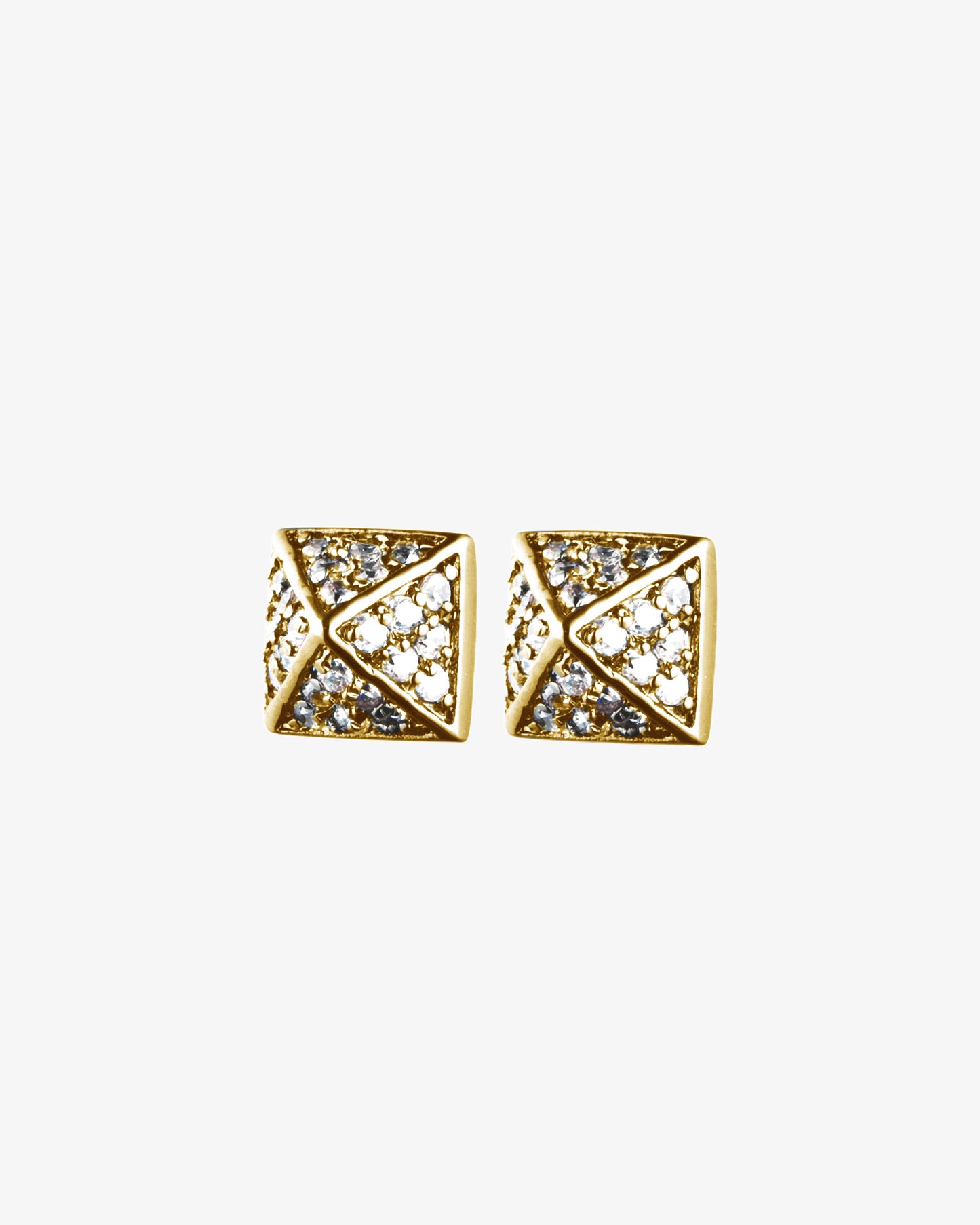 Pavé Pyramid Earrings
