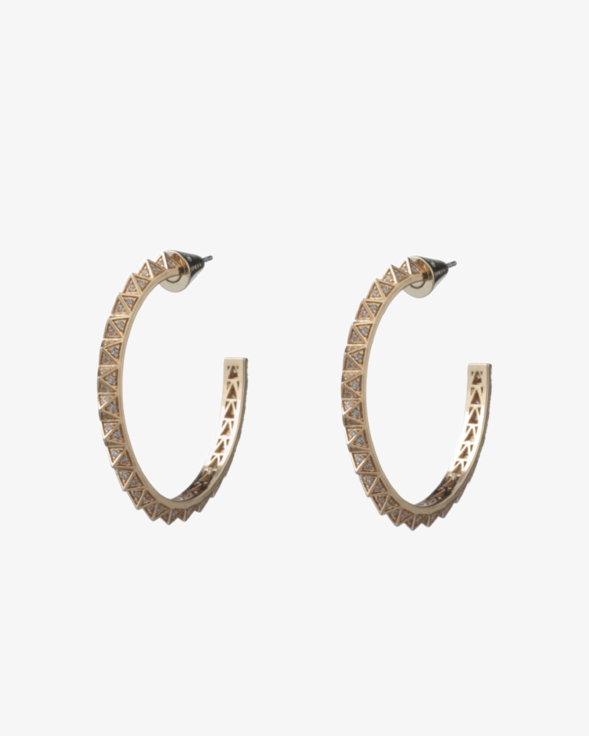 Eddie Borgo Pyramid Hoop Earrings