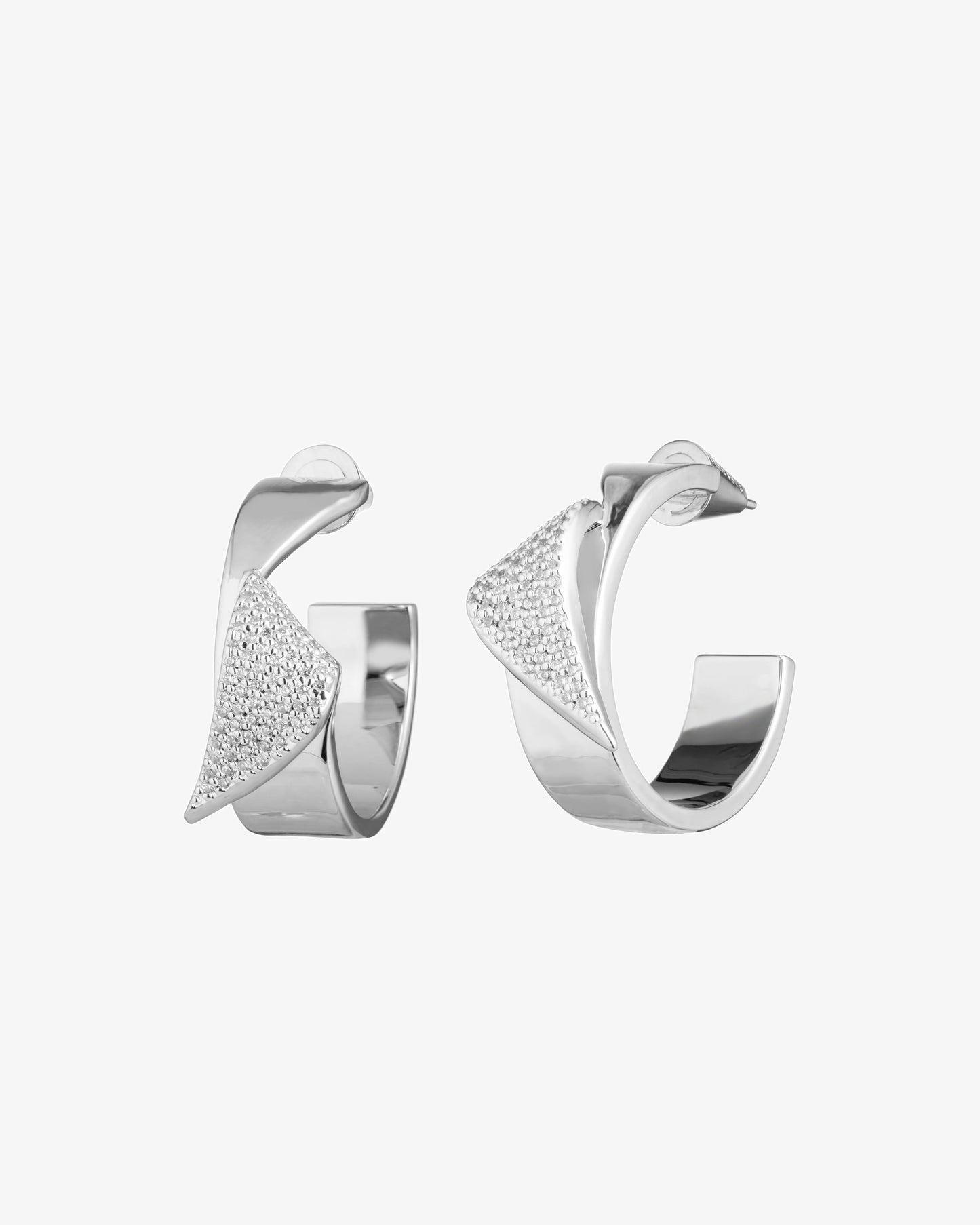 Eddie Borgo Pavé Folded Hoops Earrings