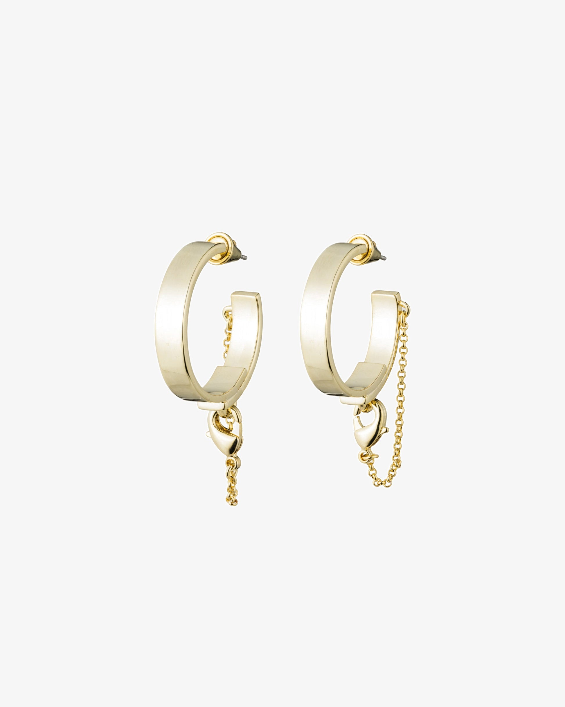 Eddie Borgo Safety Chain Hoop Earrings