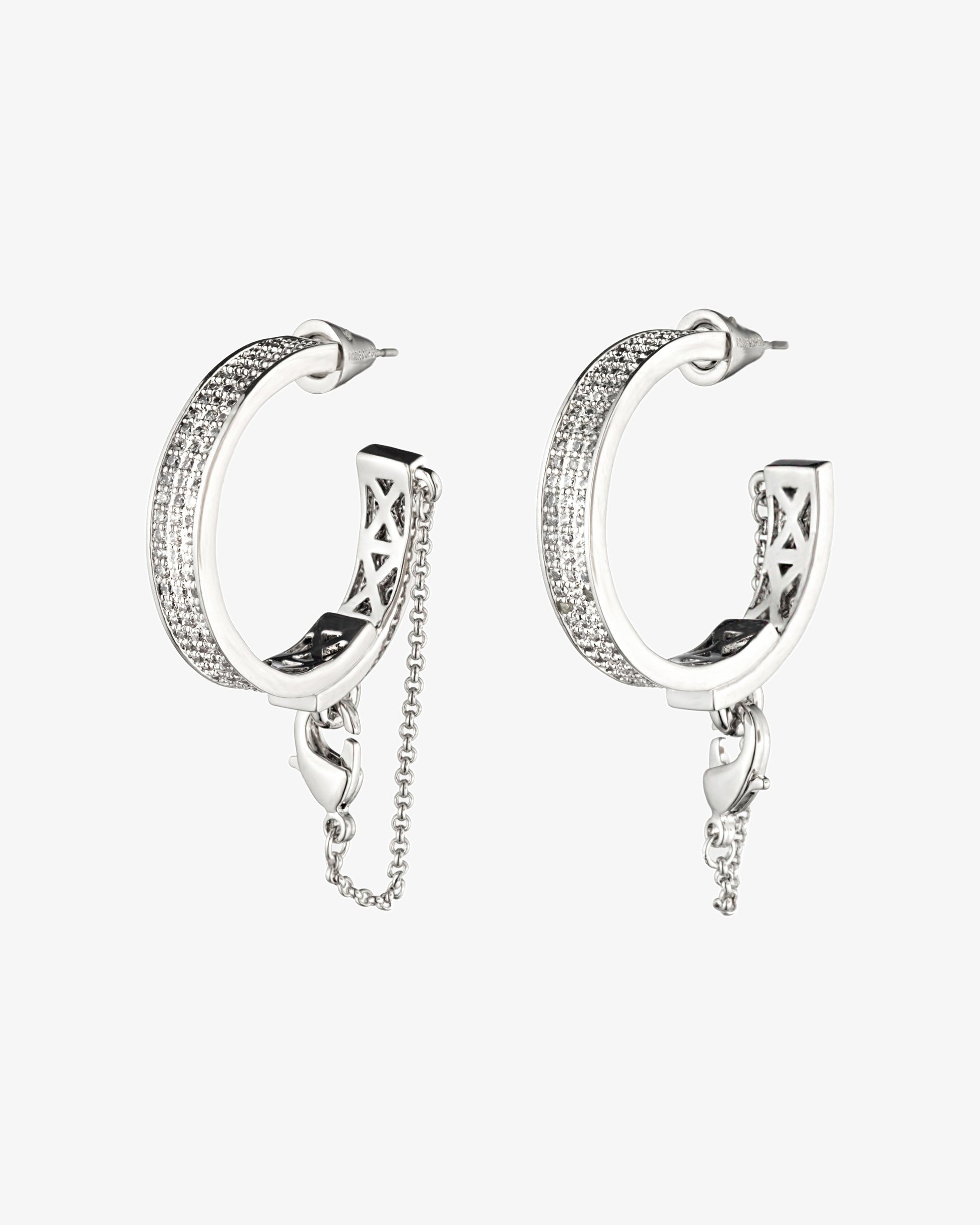 Eddie Borgo Pavé Safety Chain Earrings