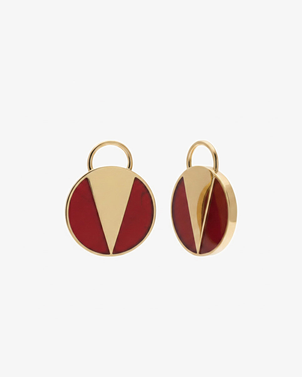 Eddie Borgo Carnelian Round Medallion Earrings