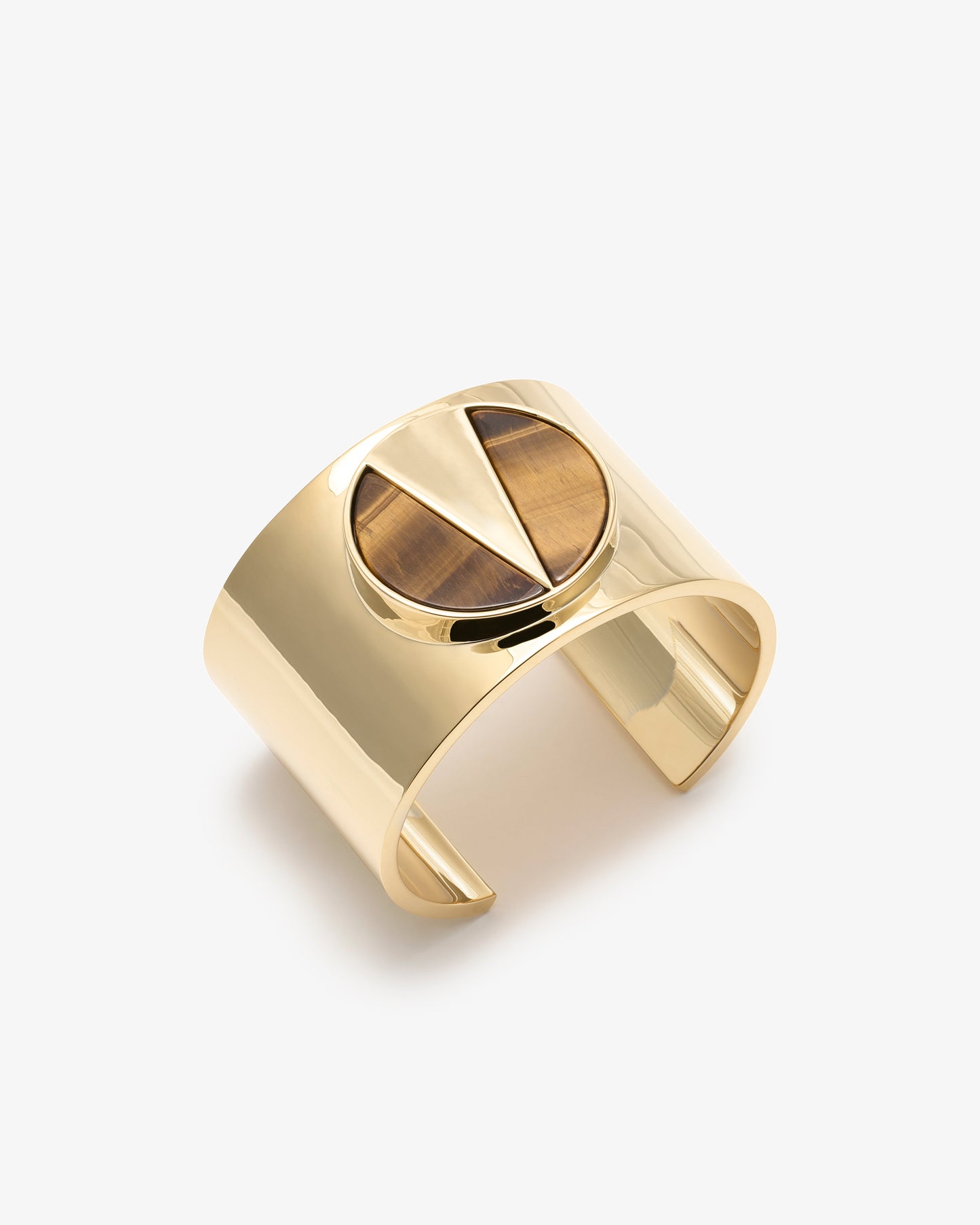 Eddie Borgo Tiger Eye Round Medallion Cuff