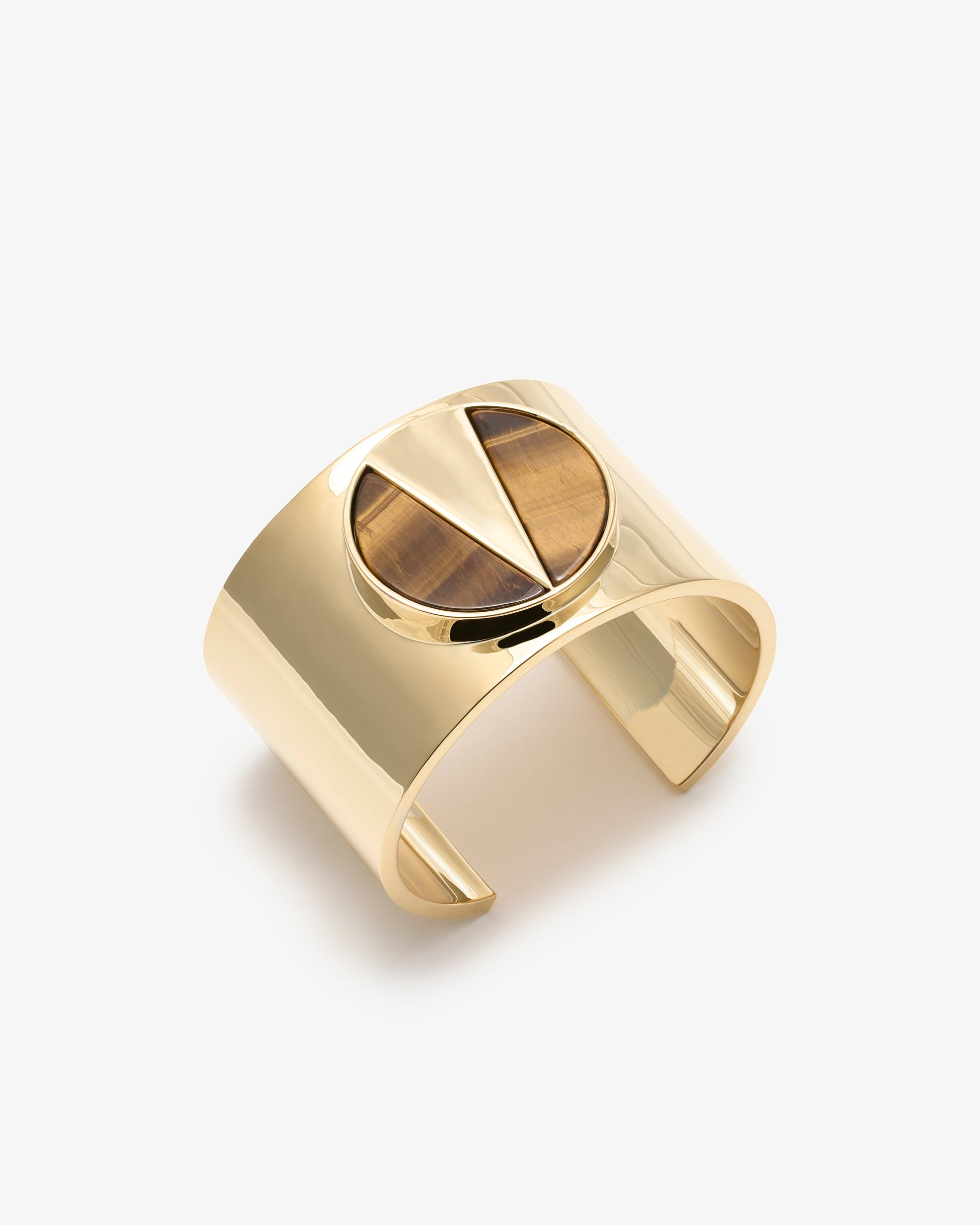 Eddie Borgo Tiger Eye Round Medallion Cuff