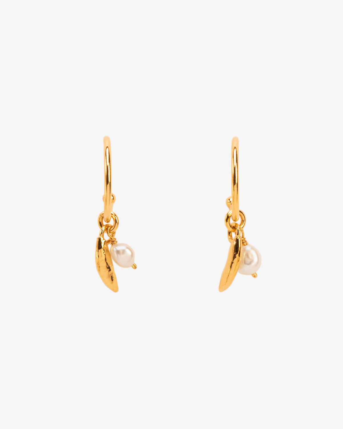 Wouters & Hendrix Leaf and Pearl Hoops