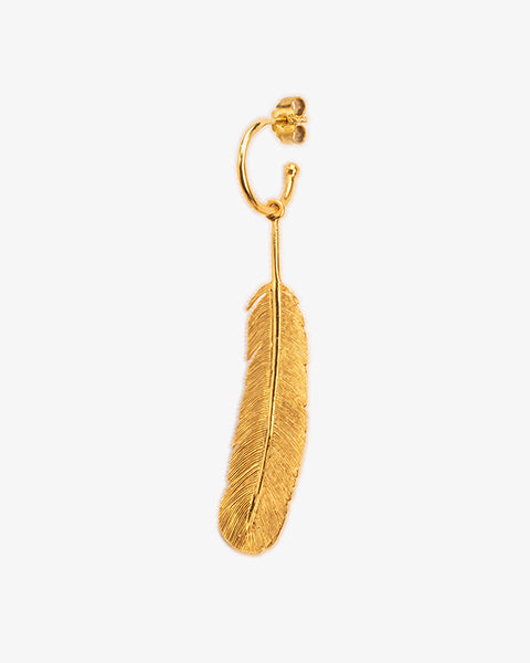 Wouters & Hendrix Feather Single Earring, side view