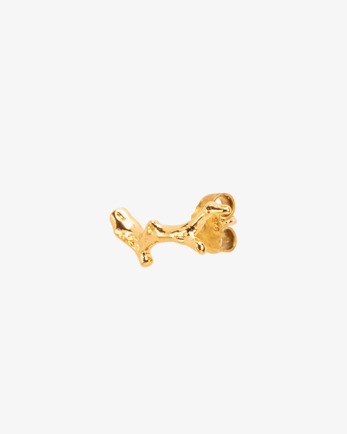 Wouters & Hendrix Single Branch-Shaped Stud Earring, side view