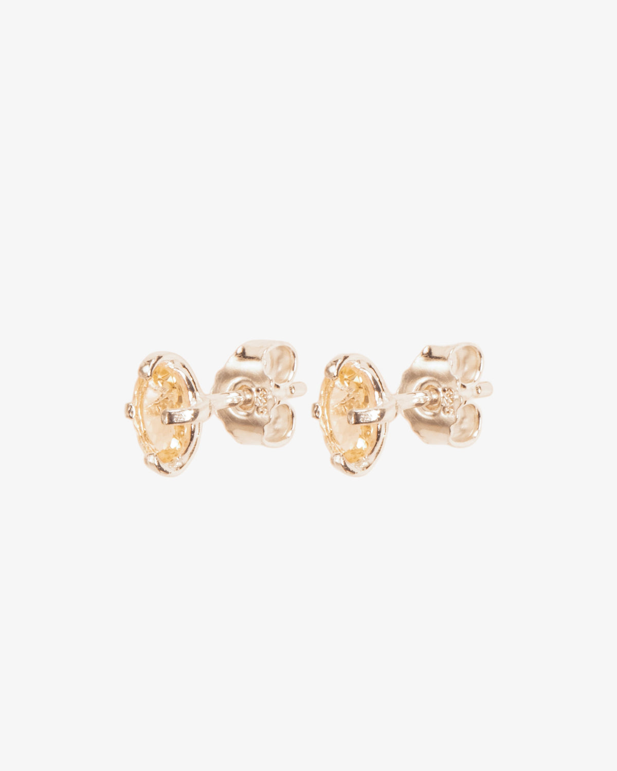 Wouters & Hendrix Citrine Crystal Stud Earrings, side view