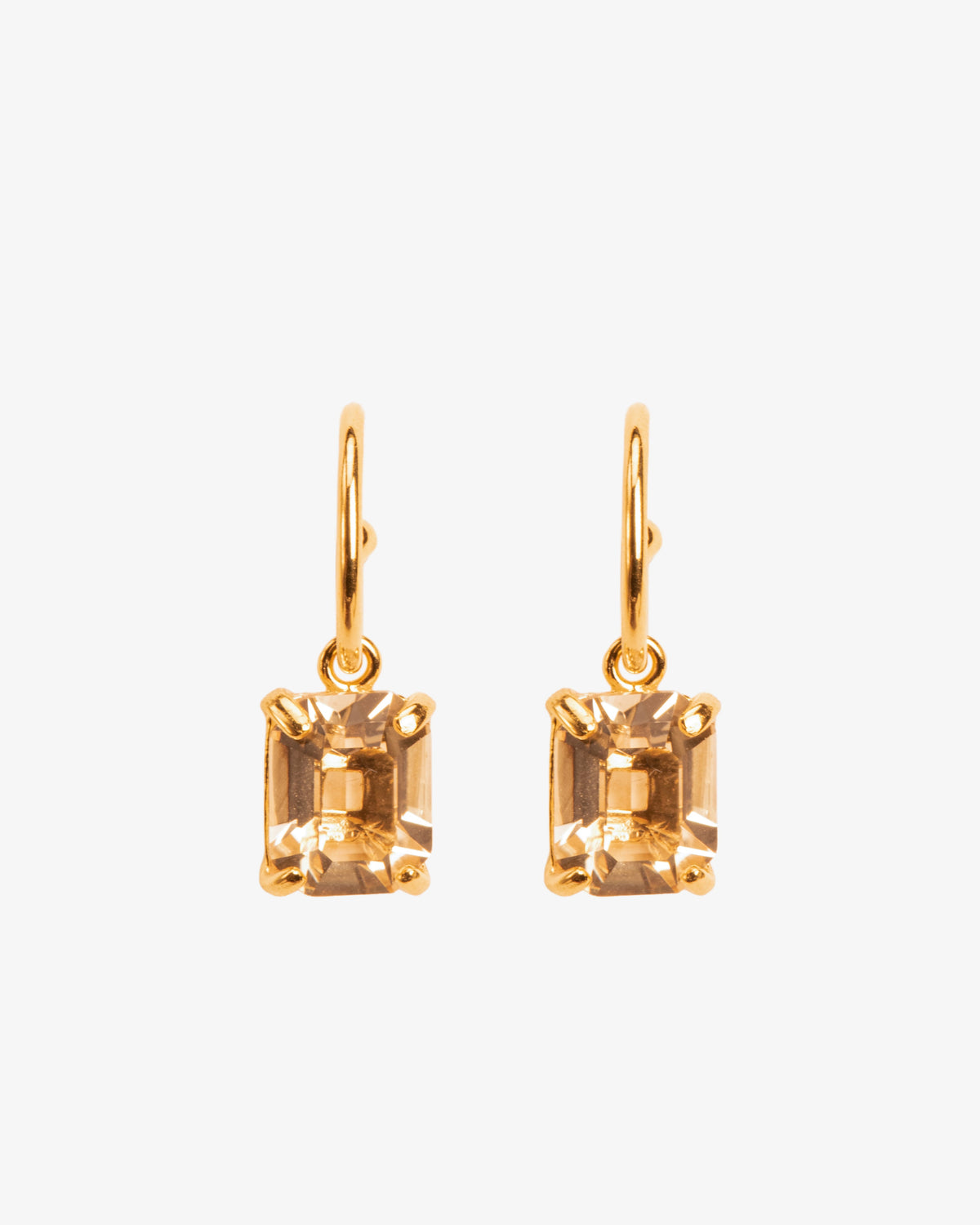 Wouters & Hendrix Citrine Crystal Hoop Earrings