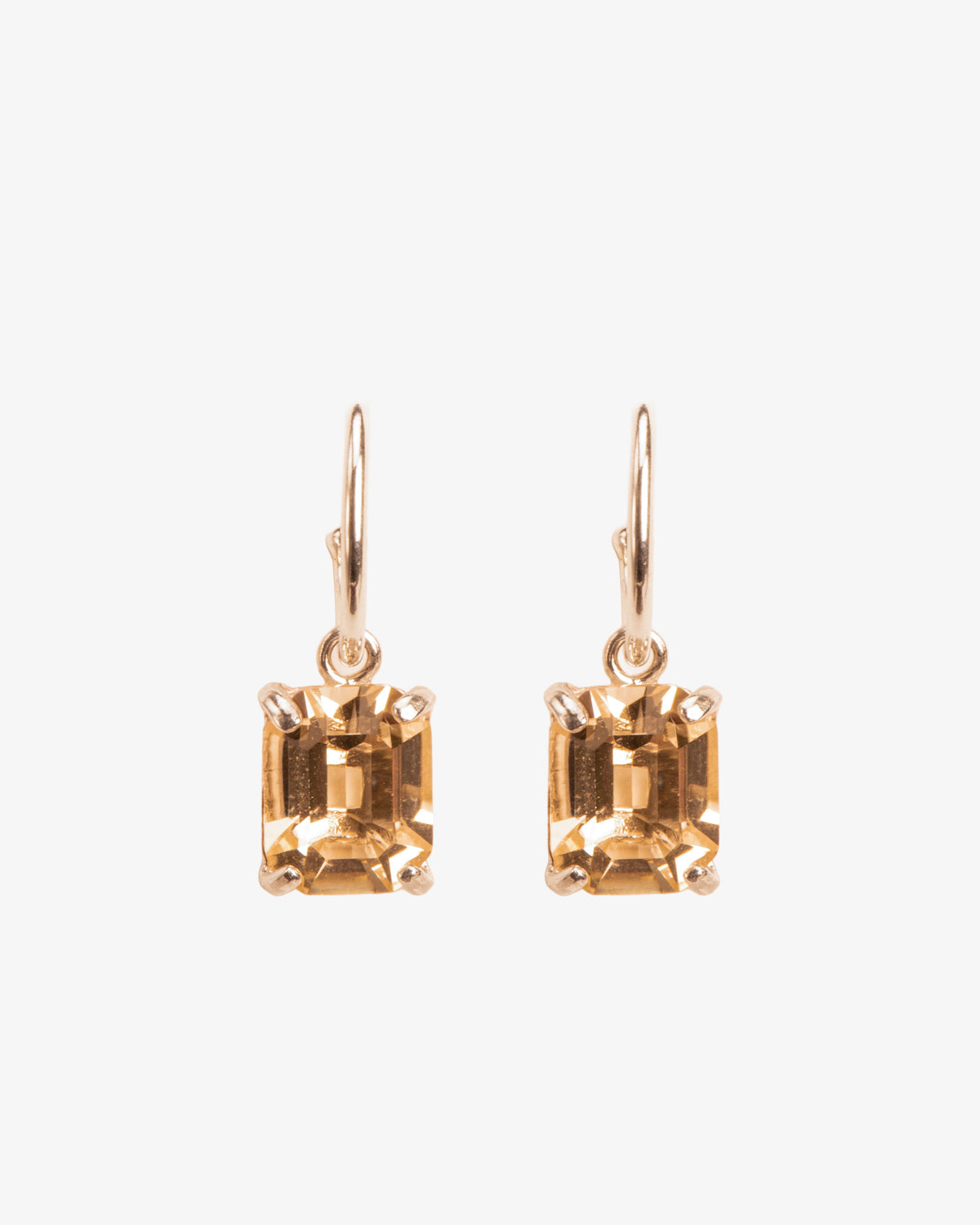 Wouters & Hendrix Citrine Crystal Hoop Earrings