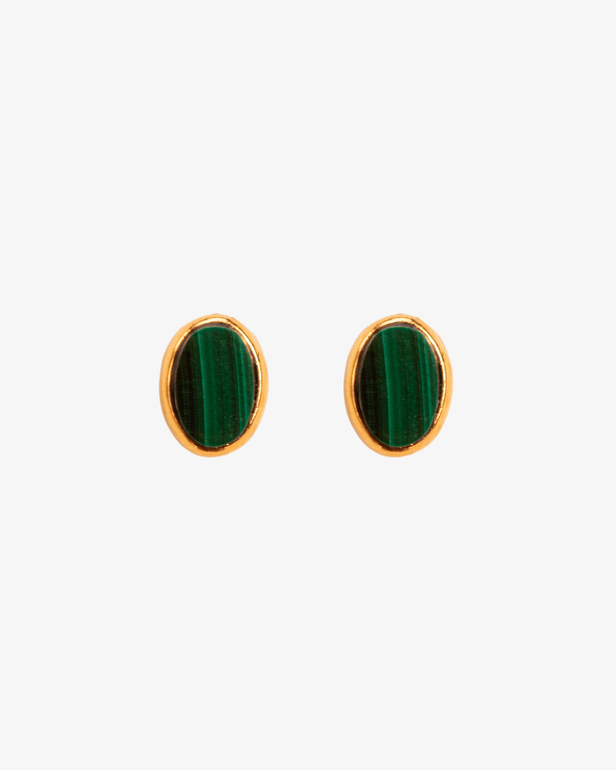 Wouters & Hendrix Malachite Stud Earrings