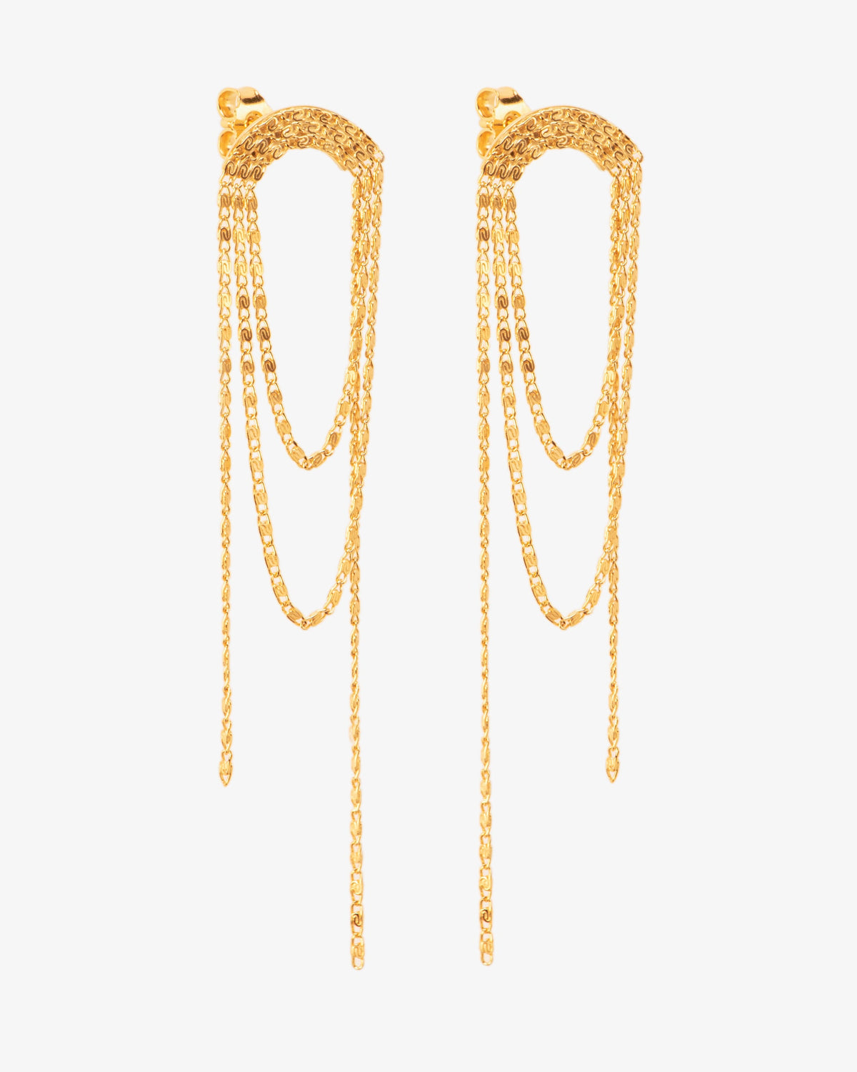 Wouters & Hendrix Chain Earrings, side view