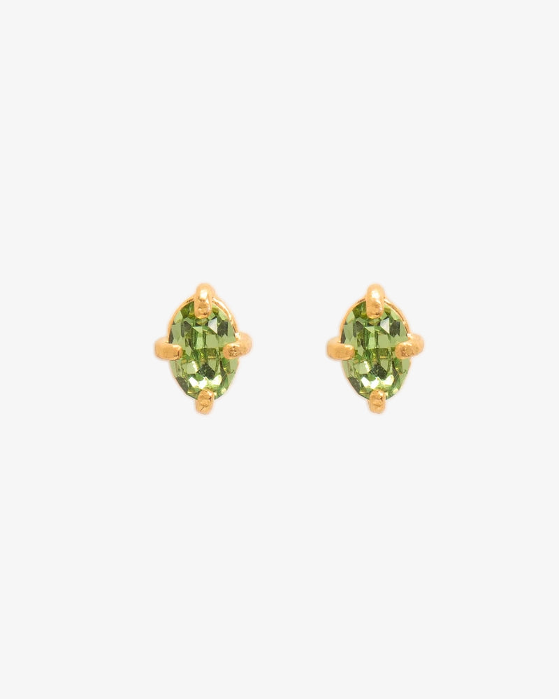 Peridot Crystal Stud Earrings