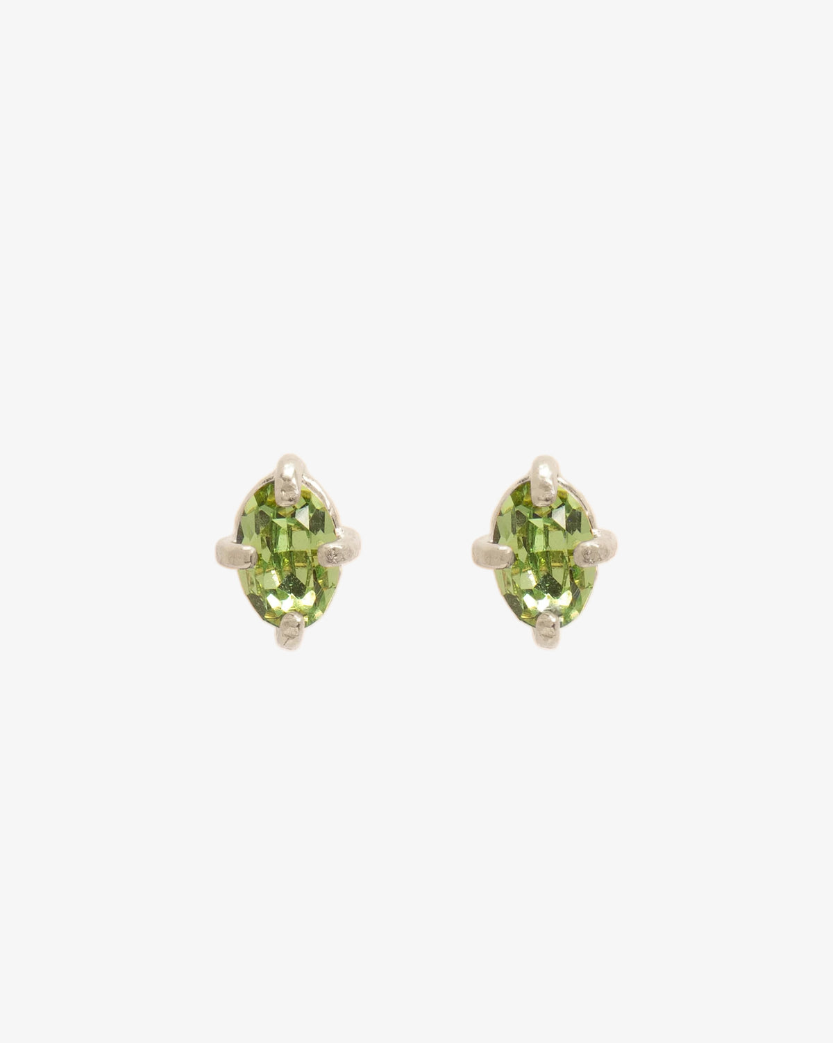Peridot Crystal Stud Earrings