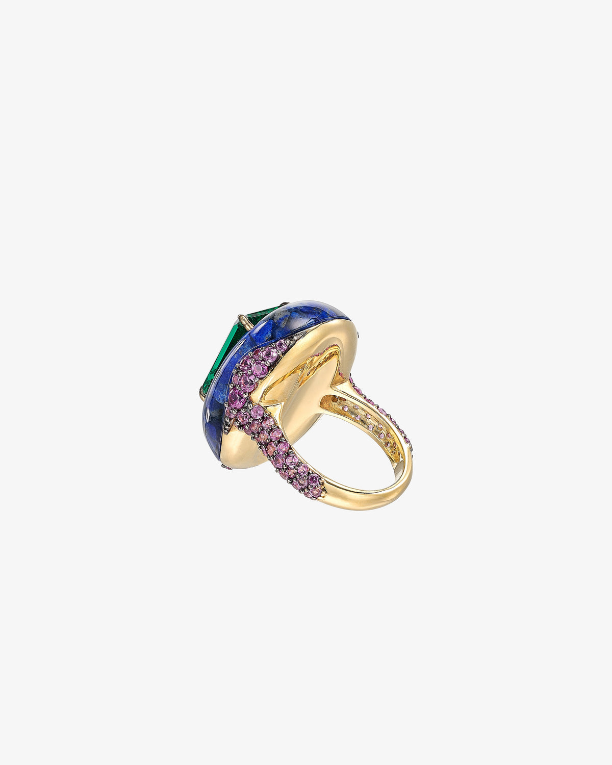 Anabela Chan Emerald & Lapis Pebble Ring