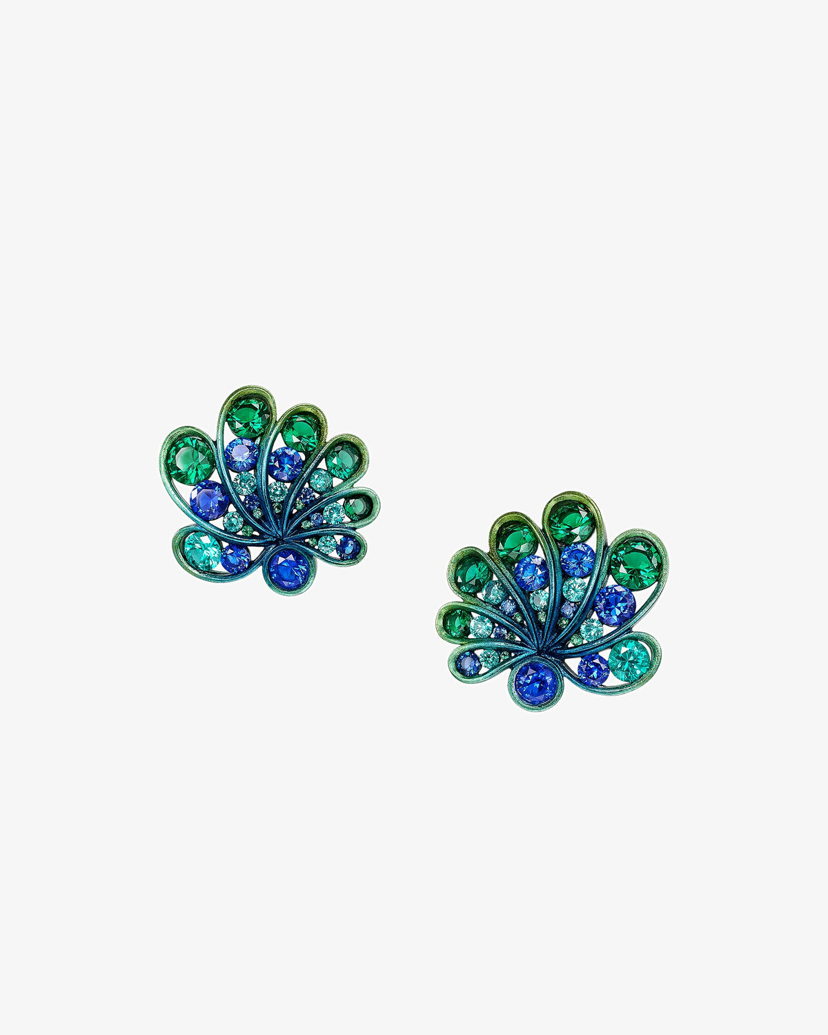 Anabela Chan Emerald & Sapphire Chanterelle Studs