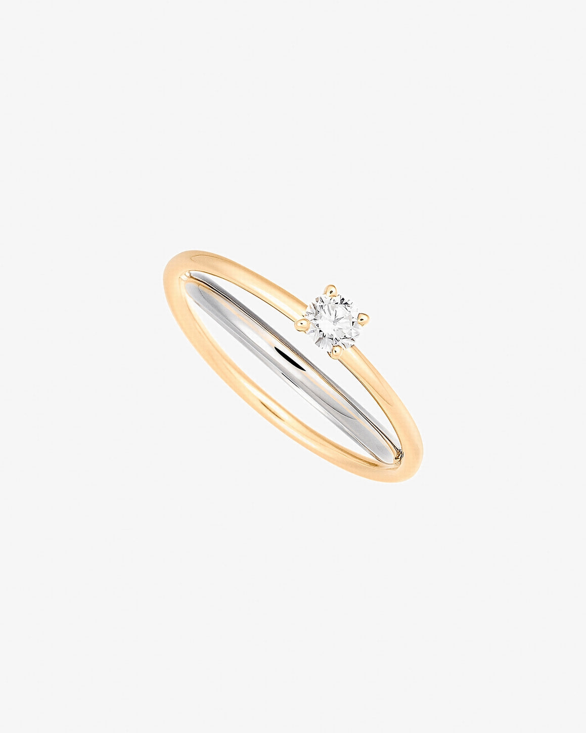 Charlotte Chesnais Fine 18K Gold Eclipse Solitaire Diamond Ring