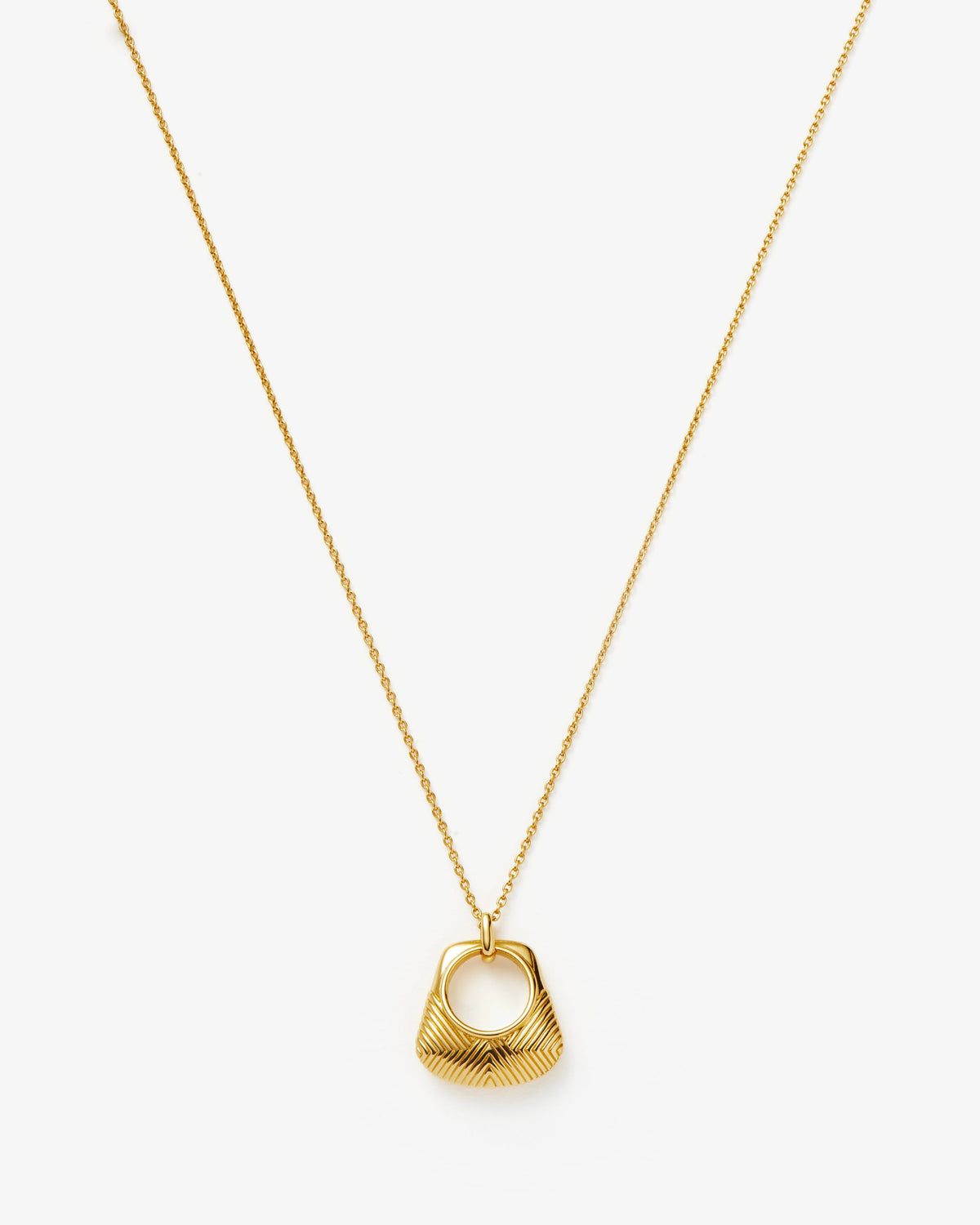 Missoma Hera Ridge Pendant Necklace in gold-plated brass