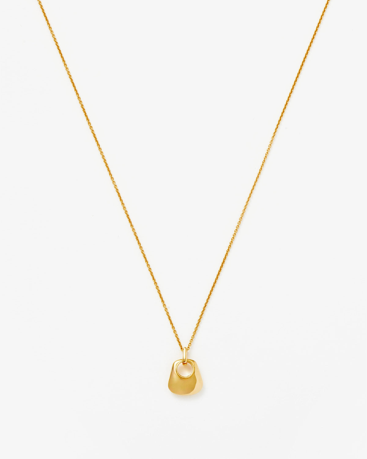 Missoma Hera Ridge Mini Pendant Necklace in gold-plated brass
