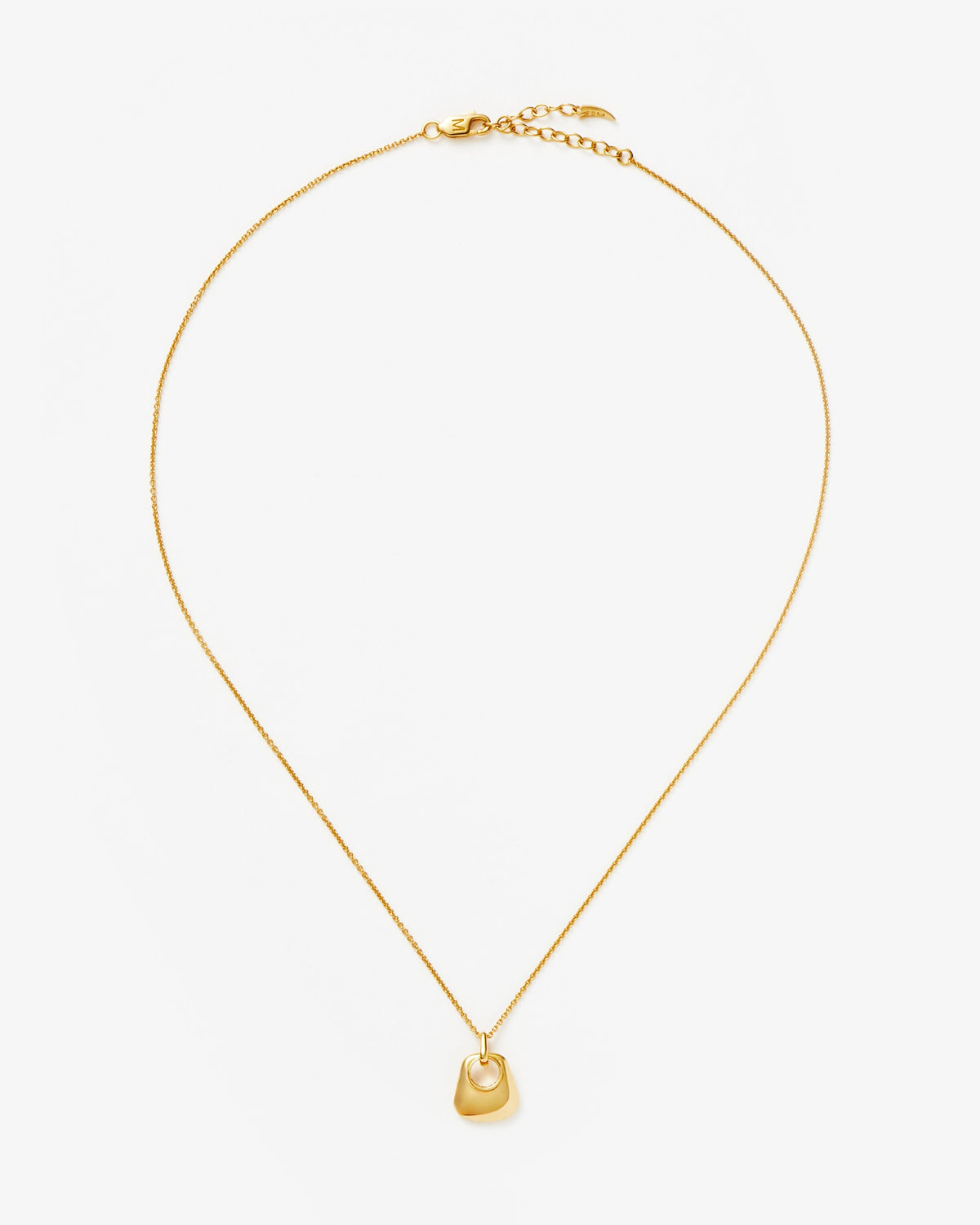 Missoma Hera Ridge Mini Pendant Necklace in gold-plated brass, view 2
