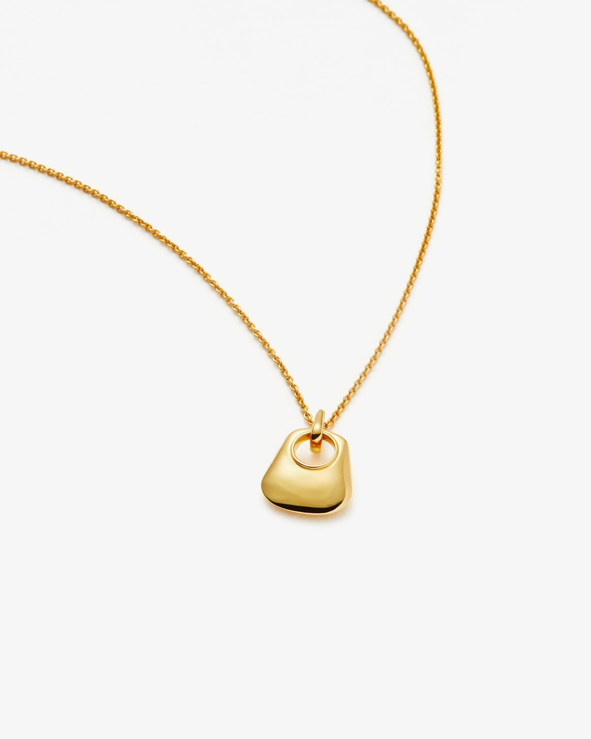 Missoma Hera Ridge Mini Pendant Necklace in gold-plated brass, view 3