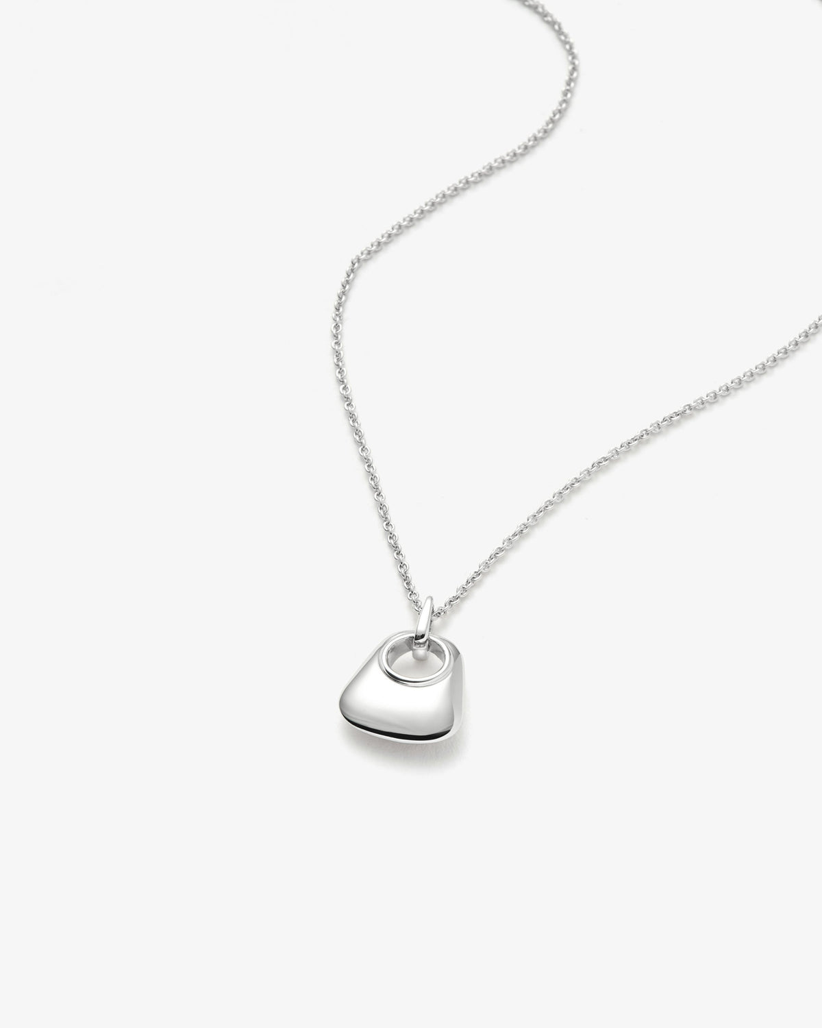 Missoma Hera Ridge Mini Pendant Necklace in sterling silver, view 3