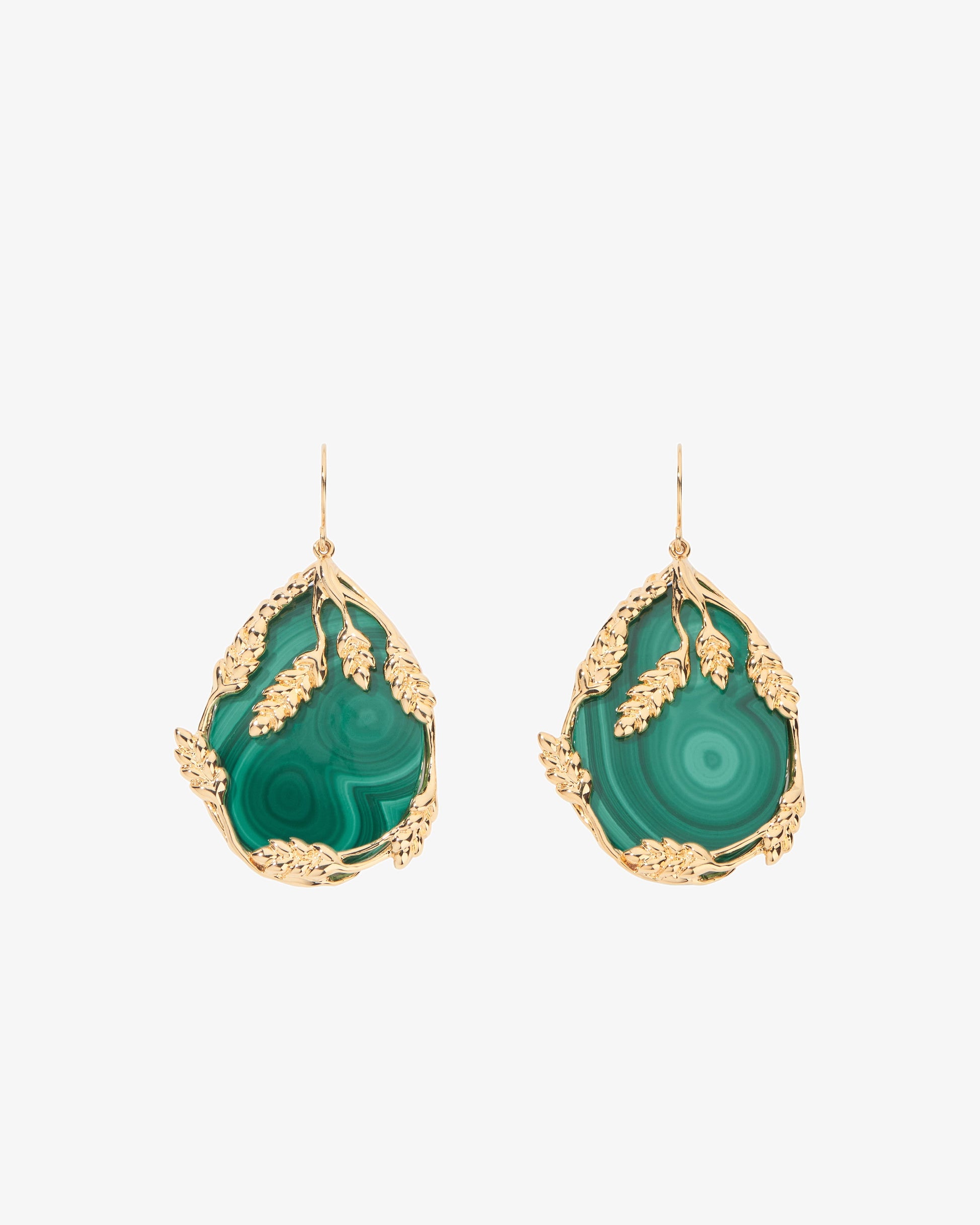 Aurelie Bidermann Malachite Francoise Earrings