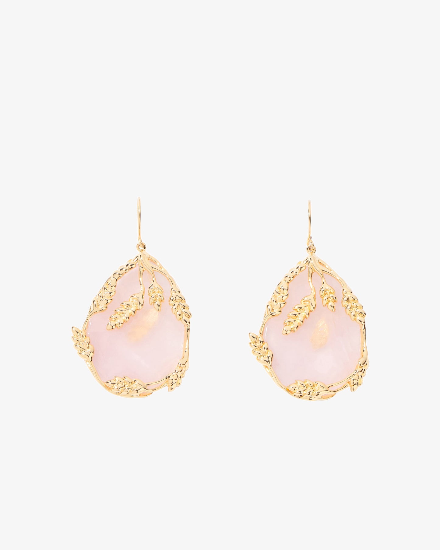 Aurelie Bidermann Pink Quartz Francoise Earrings