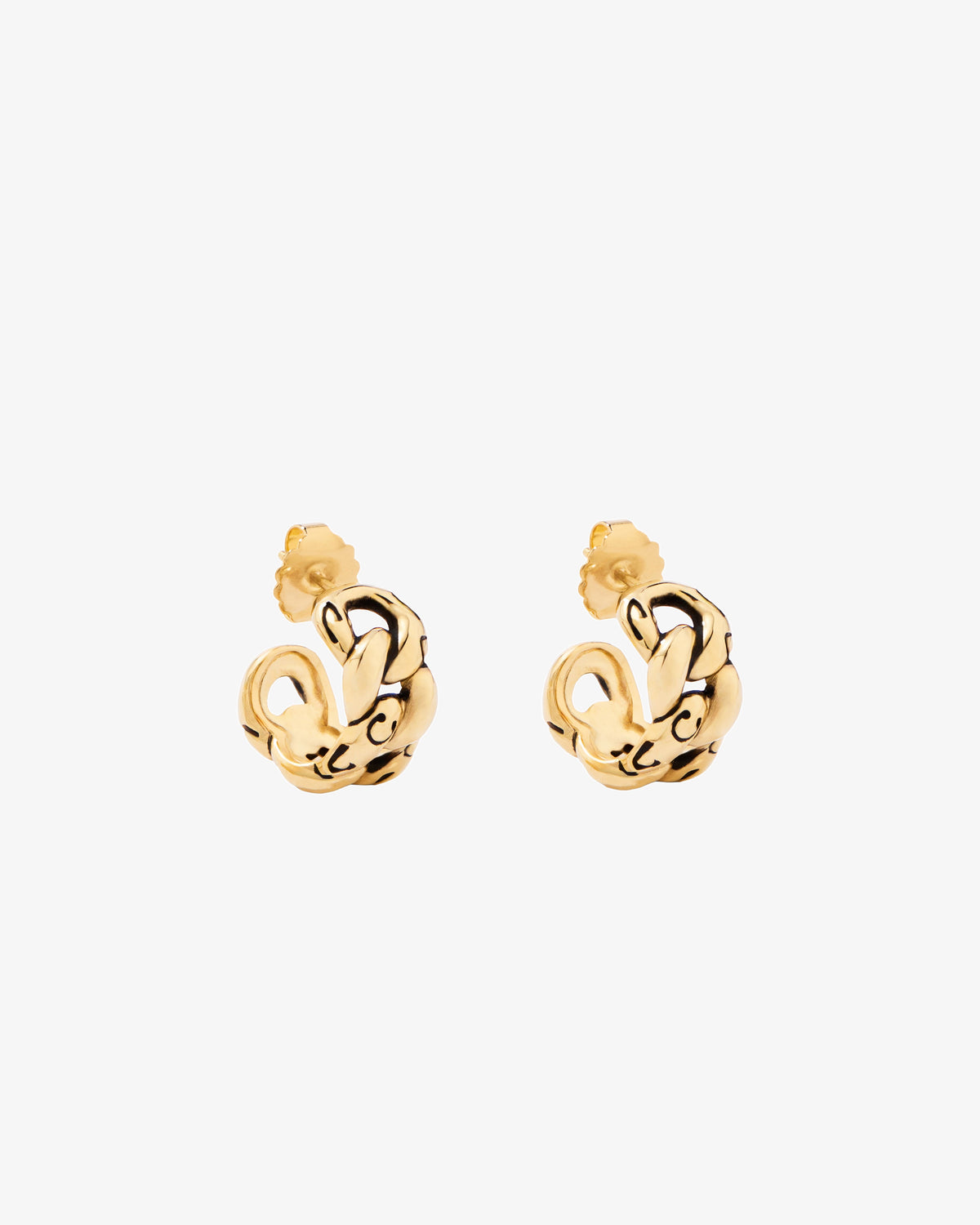 Aurelie Bidermann Imbali Leopard Print Hoop Earrings