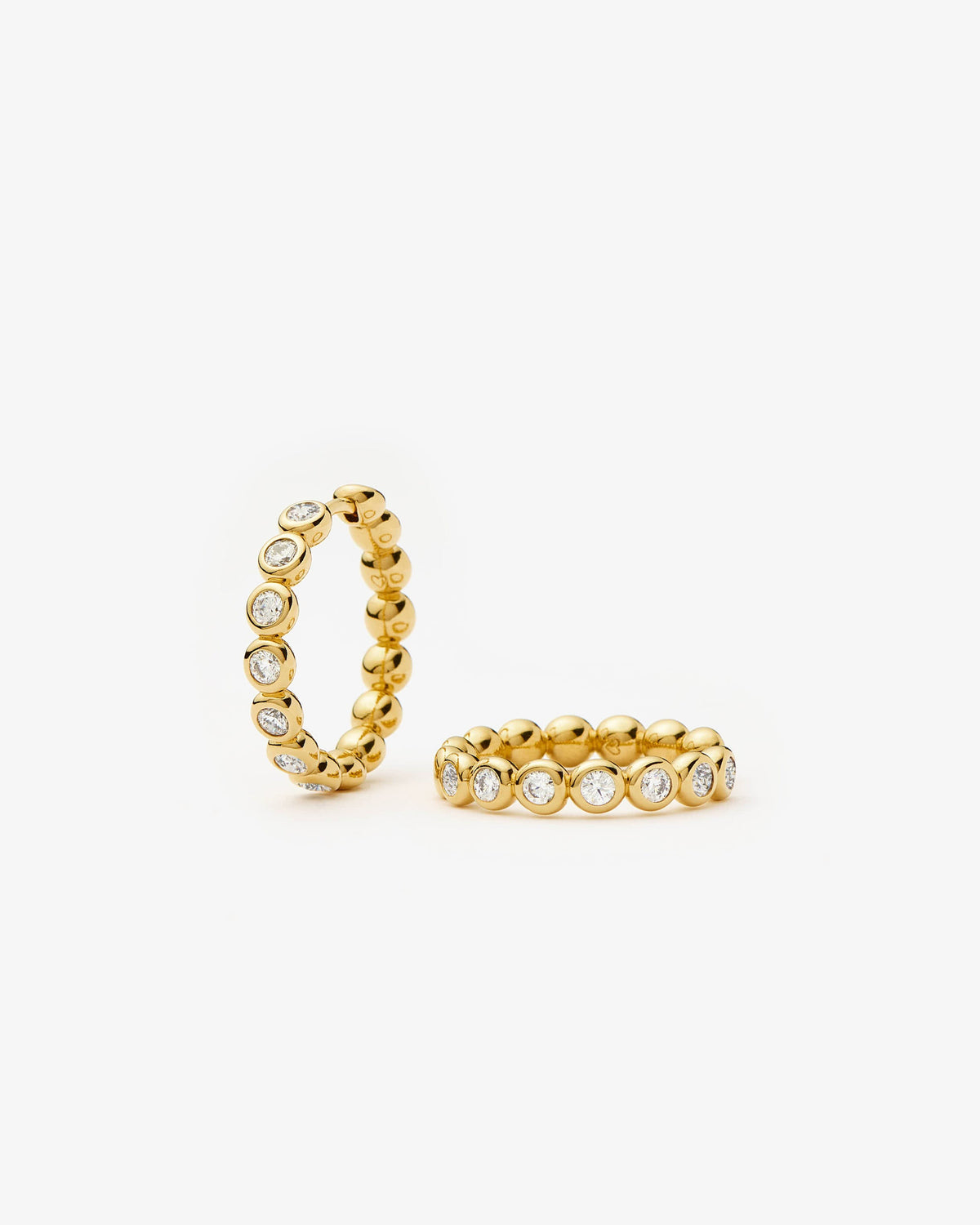 Missoma Tennis Classic Hoop Earrings in gold-plated brass
