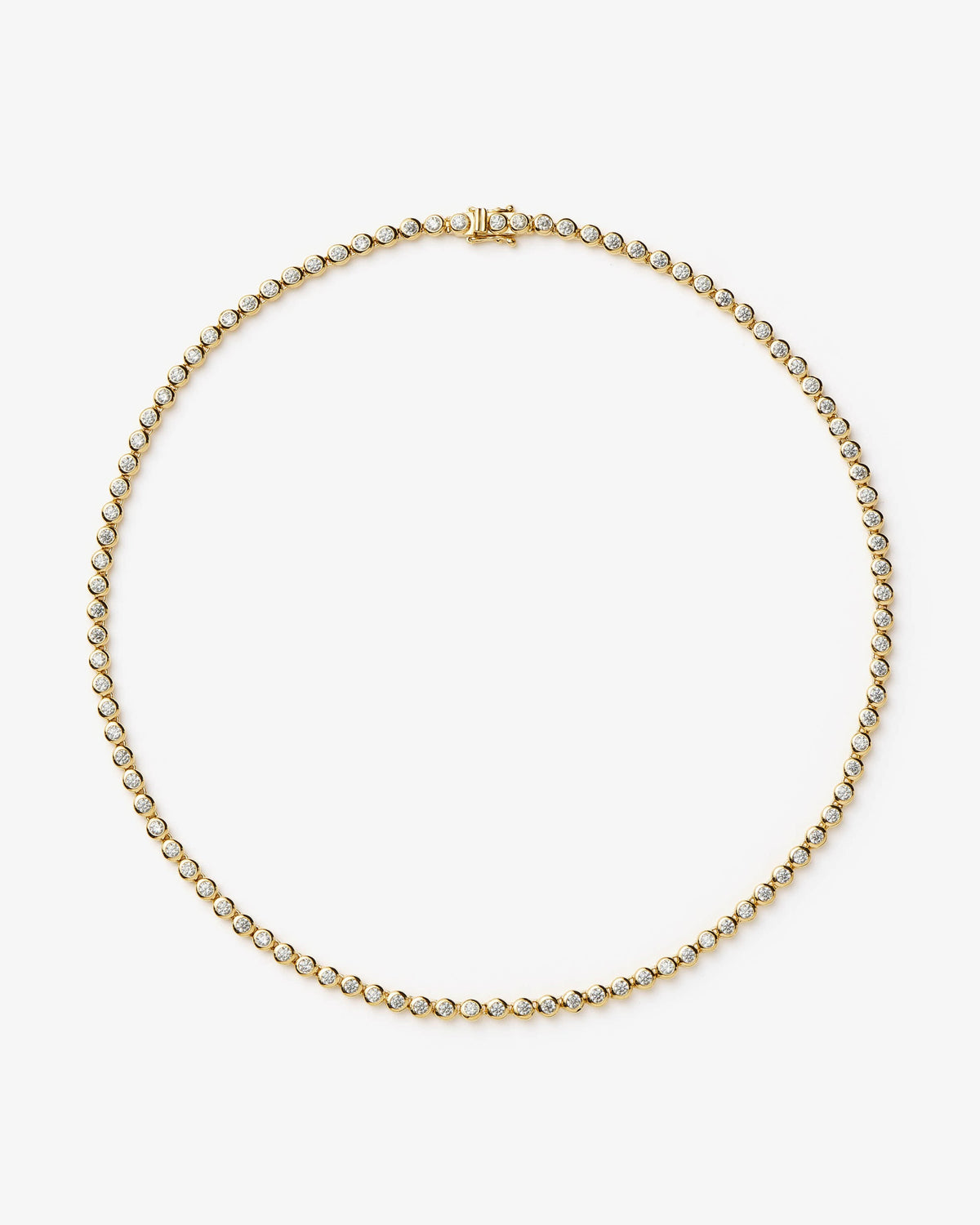 Missoma Tennis Round Necklace in gold-plated brass