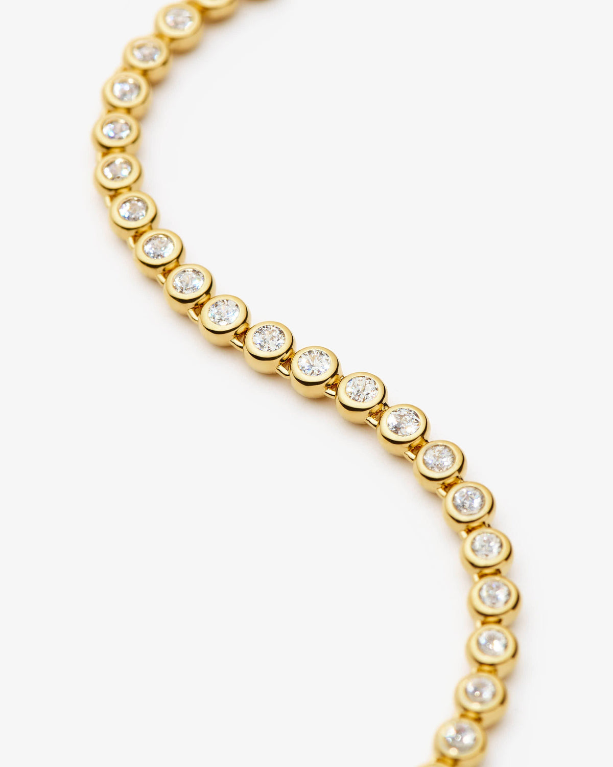 Missoma Tennis Round Necklace in gold-plated brass, view 2