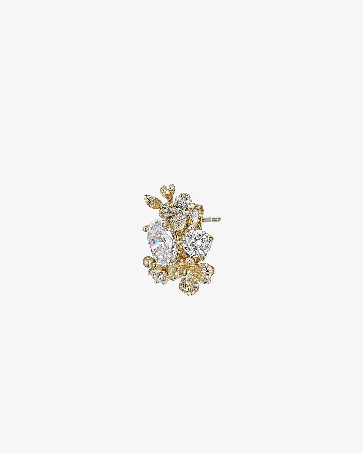 Anabela Chan Golden Posy Diamond Studs
