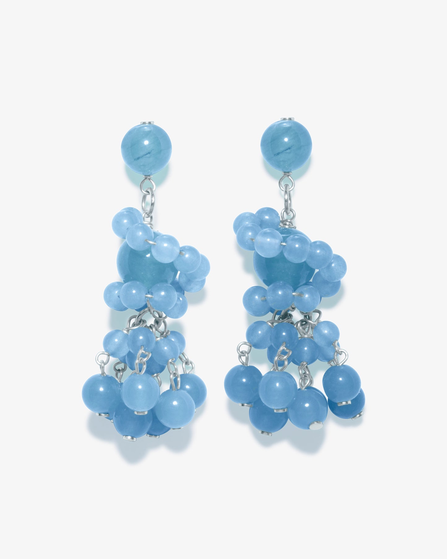 Completed Works – Green Agate Earrings