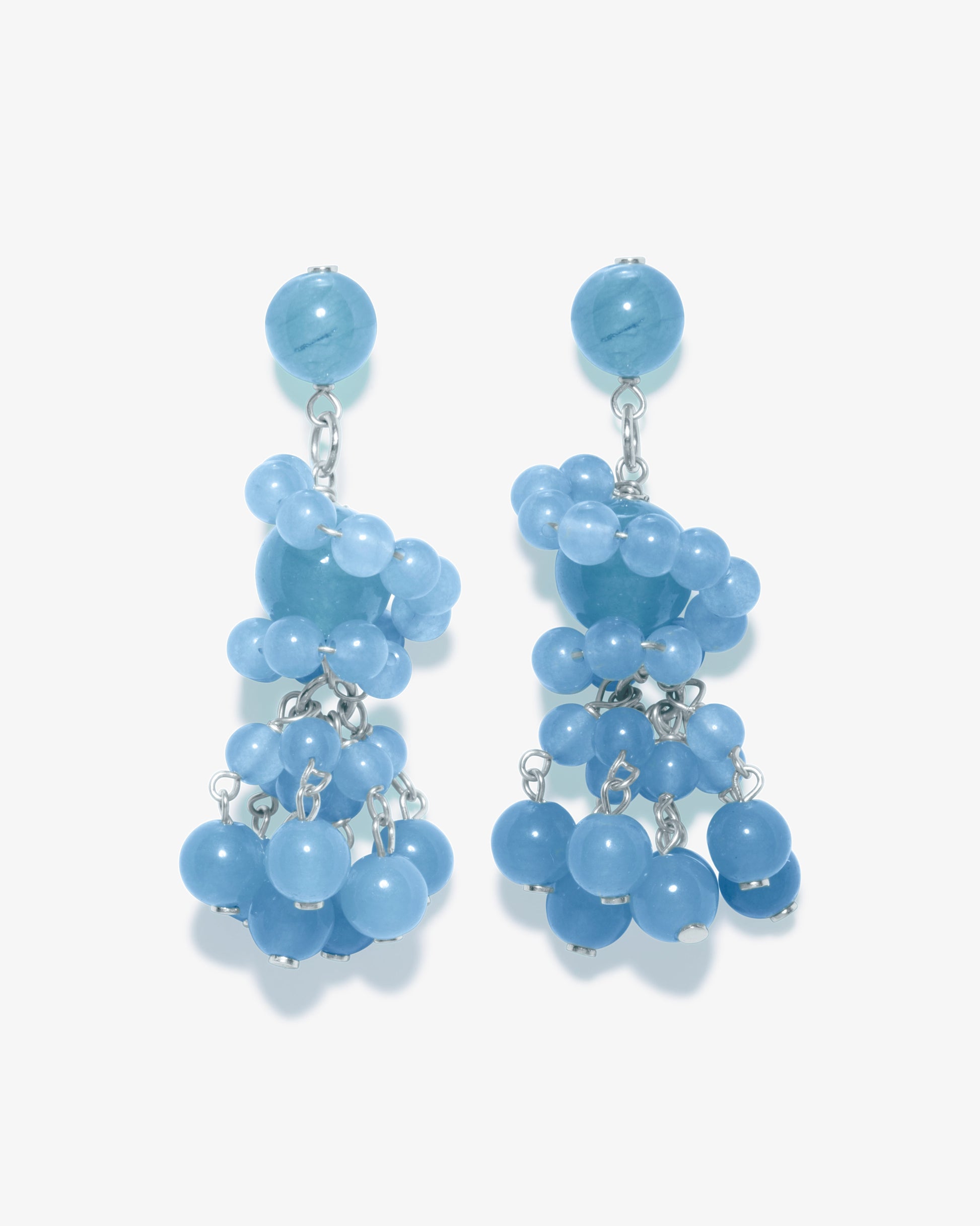 Completed Works – Green Agate Earrings