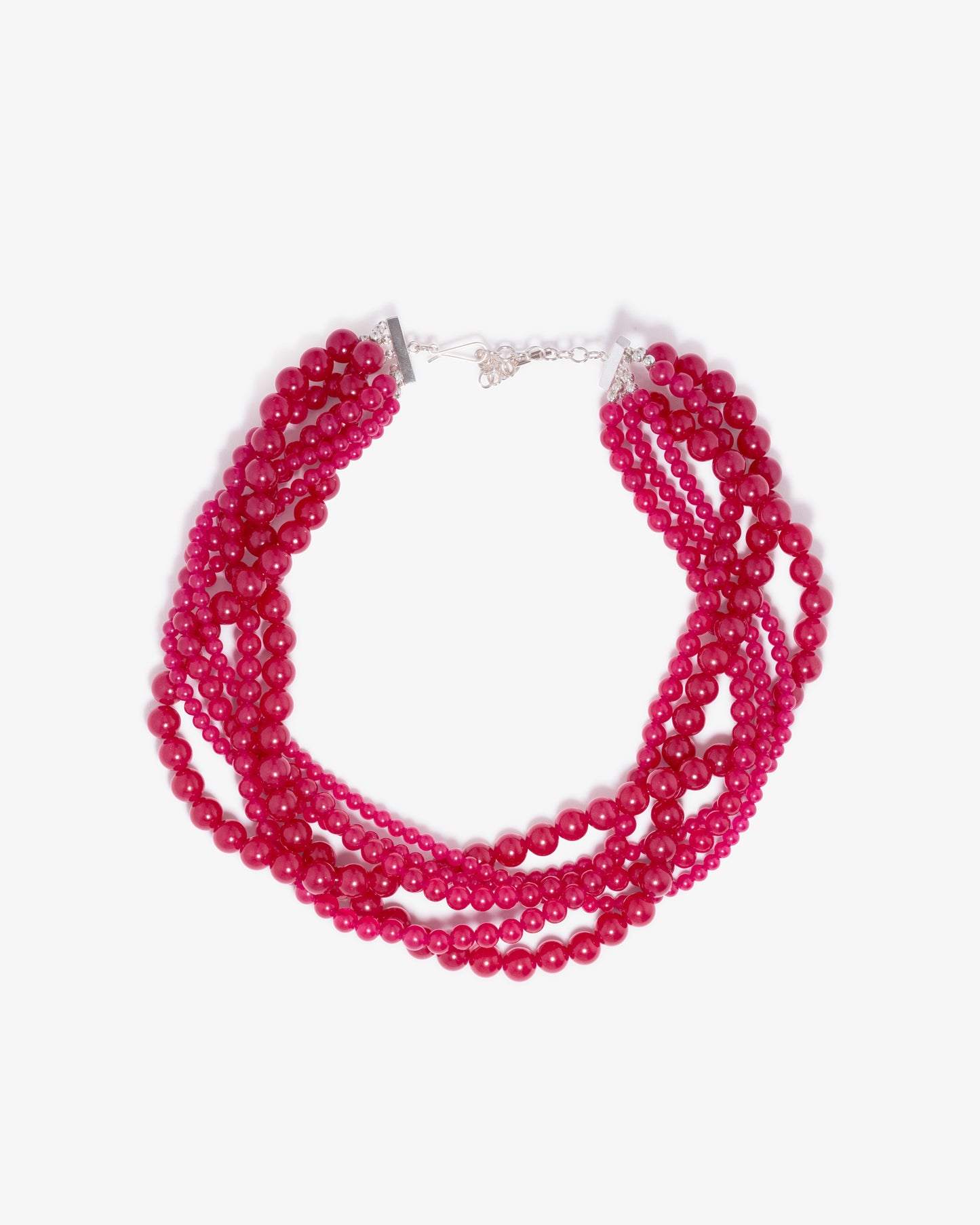 Completed Works – Chalcedony Bead And Recycles Silver Necklace