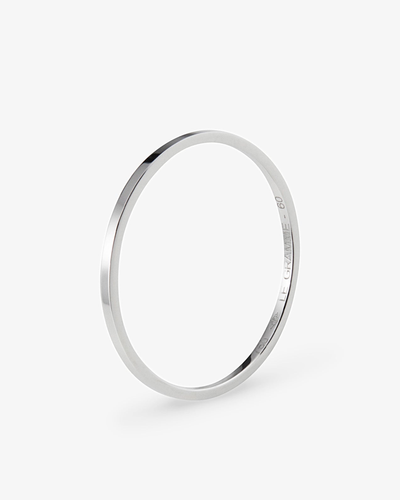 Le gramme 1g polished 18k white gold ring